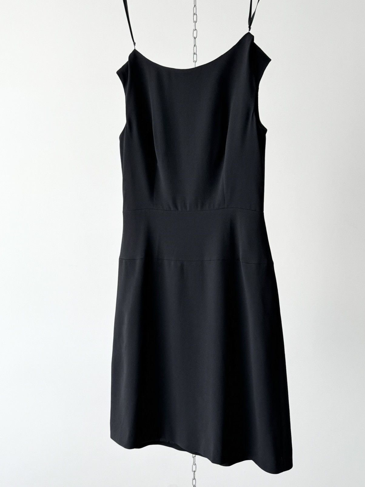 Prada Vintage 00s Prada Women’s Navy-Black Midi Dress Size M / US 6-8 / IT 42-44 - 2 Thumbnail