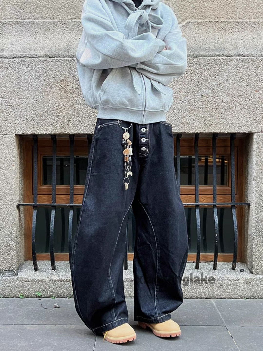 Designer × Jean × Vintage utility skate hiphop patchwork yuppie loose baggy jeans Size US 30 / EU 46 - 7 Thumbnail