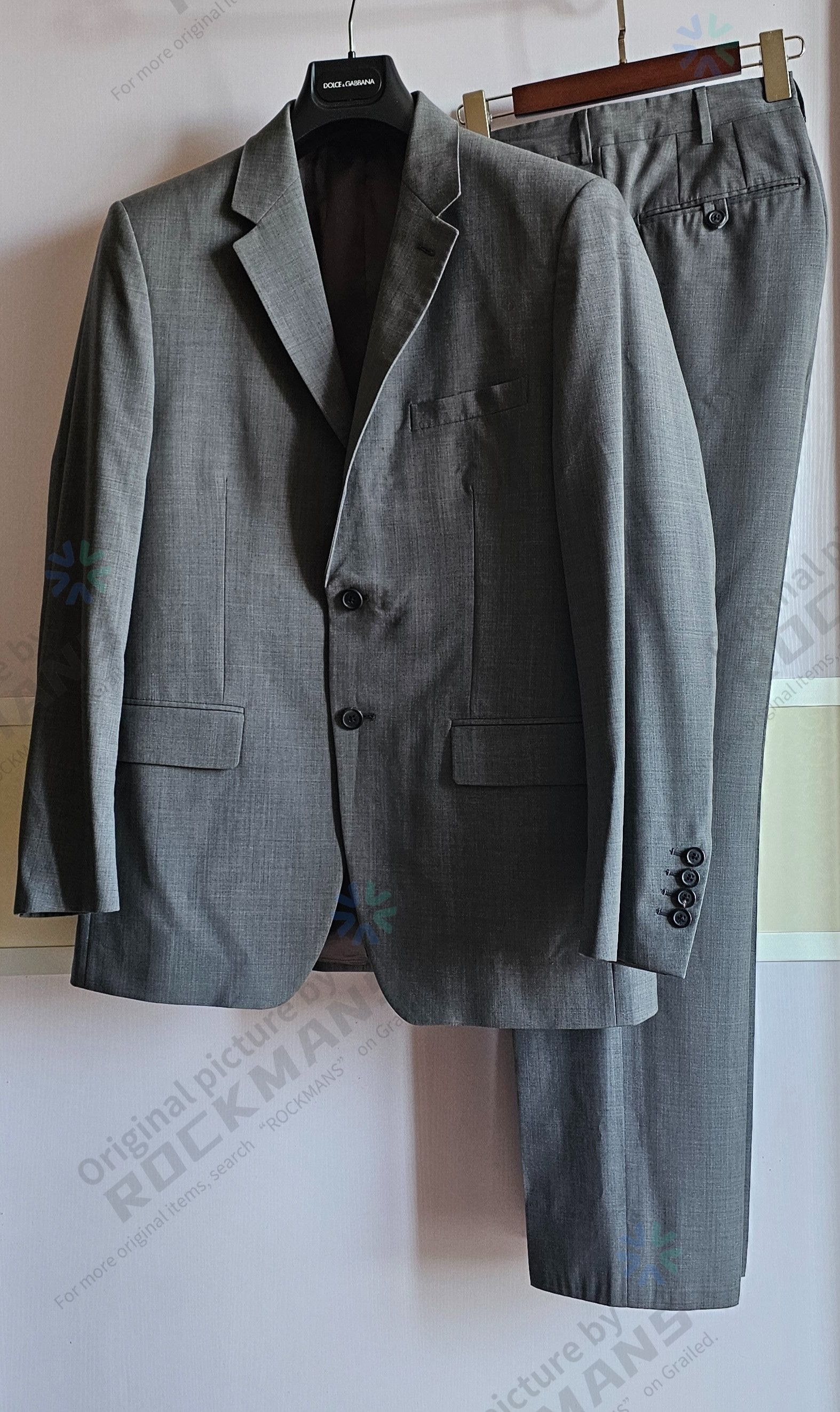 Prada Mens Suit Gray Wool Jacket+Pant Size 50 like 48
