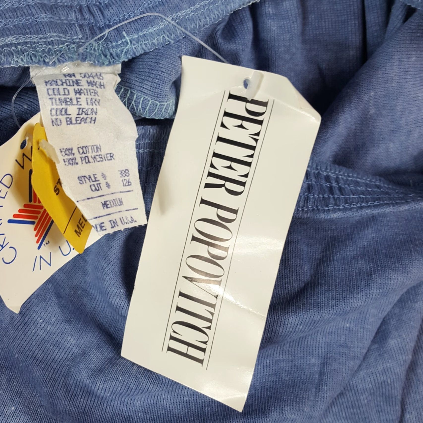 Vintage Vintage Peter Popovitch Women's Leggings Size Medium Blue 80s 90s Athletic Casual Yoga Gym Outdoor Size 32" / US 10 / IT 46 - 6 Thumbnail