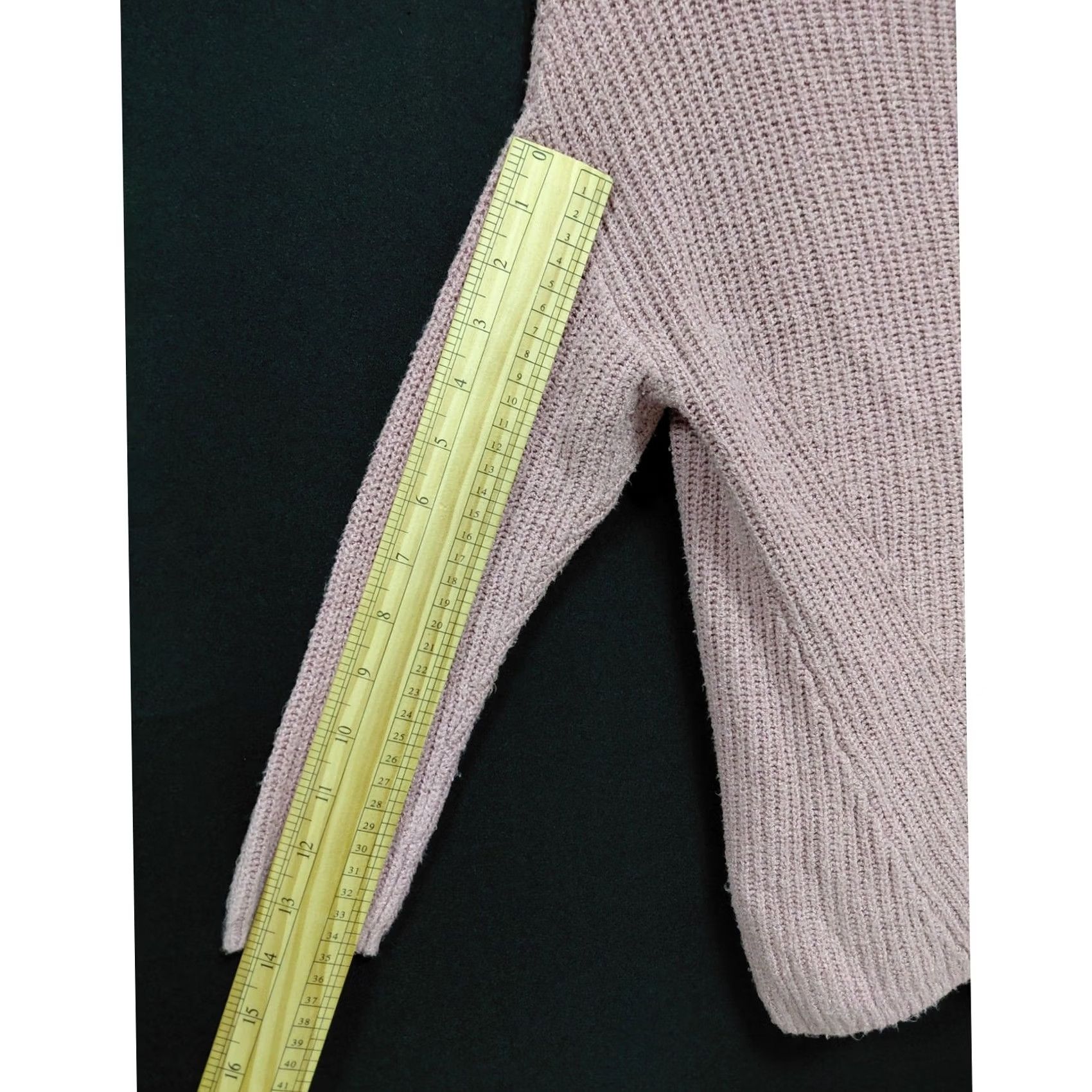 Express EXPRESS Knit Sweater Mauve Solid 3/4 Sleeve Women Size S/P Size S / US 4 / IT 40 - 6 Thumbnail