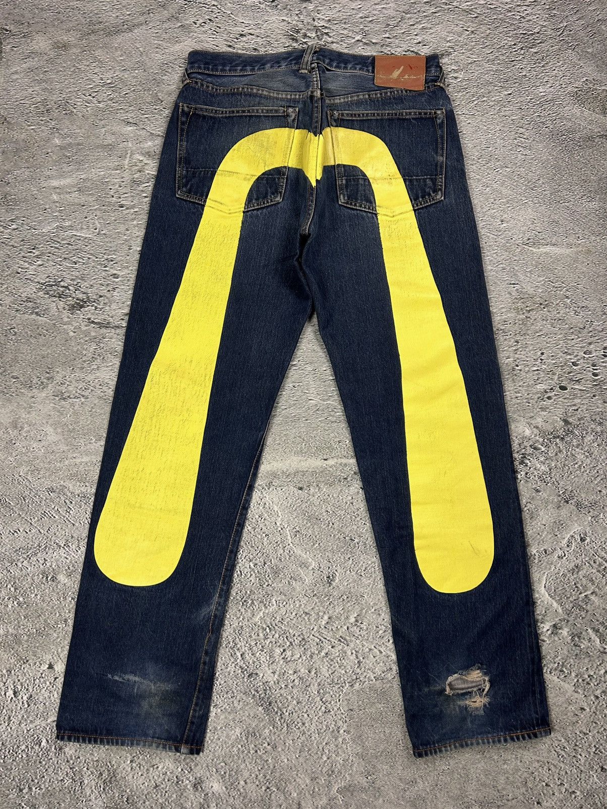 Evisu × Japanese Brand × Vintage Evisu jeans daicock yellow big