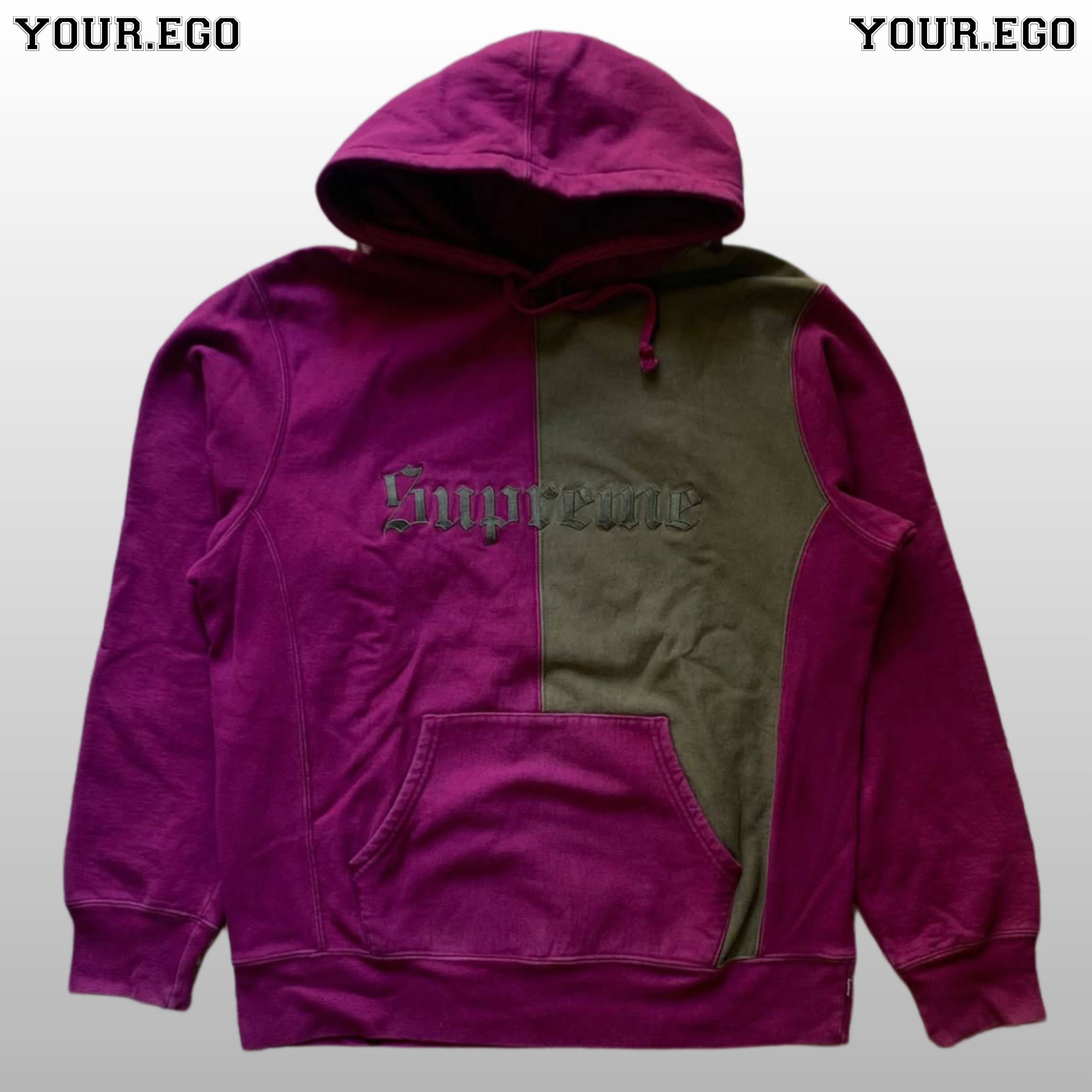 Supreme Supreme Split Old English Hooded Sweatshirt FW17 Size US L / EU 52-54 / 3 - 1 Thumbnail
