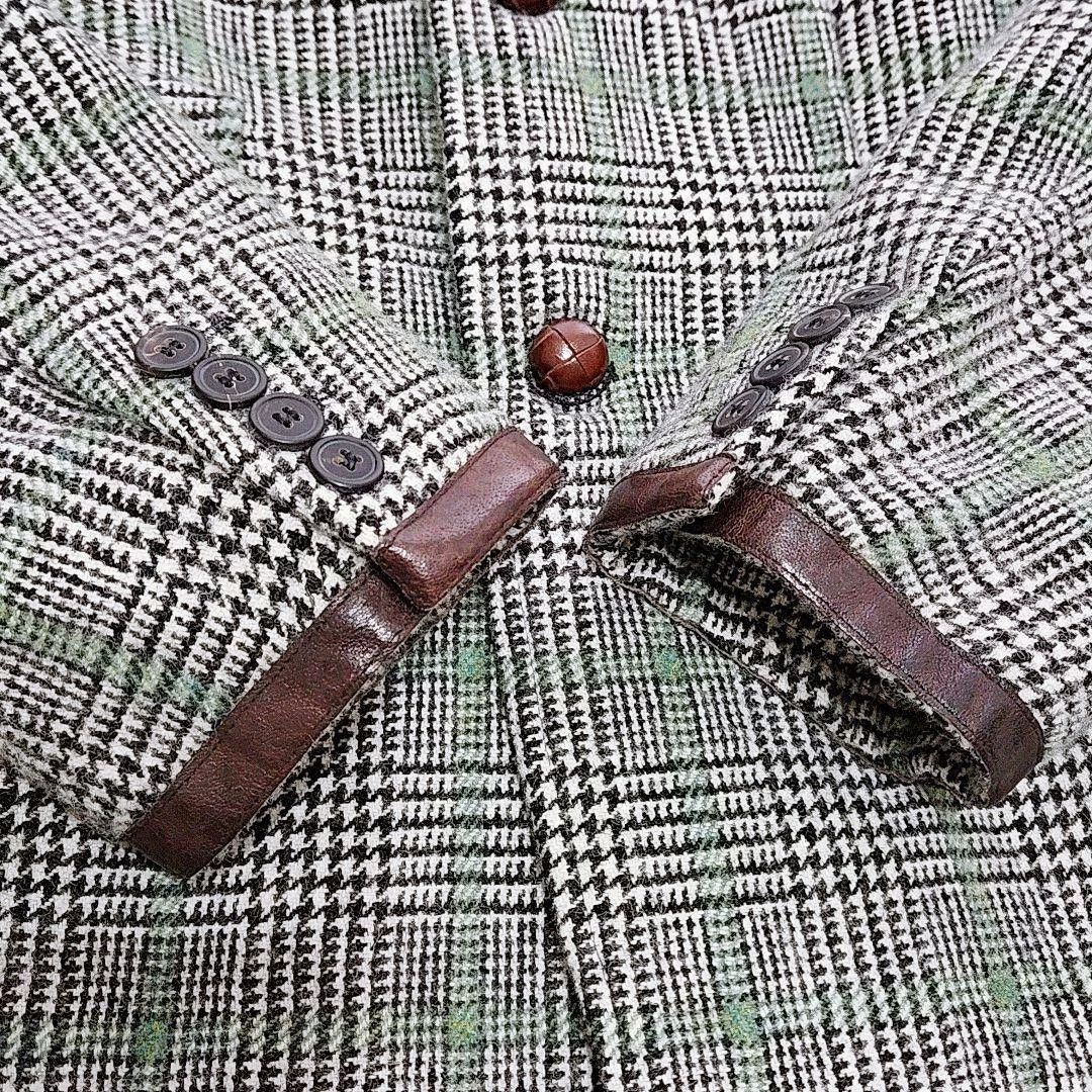 Dries Van Noten Dries Van Noten Straight-Cut Check Wool Blazer Gray Size 46R - 4 Thumbnail