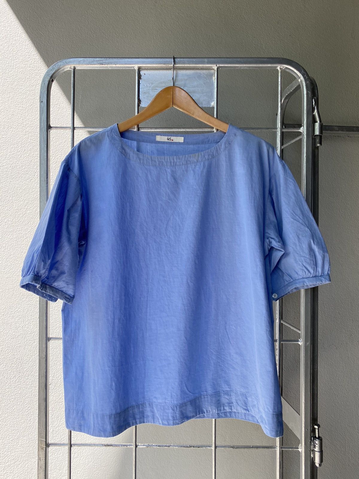 45rpm 45rpm Women Casual Light Blue Puff Sleeve Top Size L / US 10 / IT 46 - 16 Thumbnail