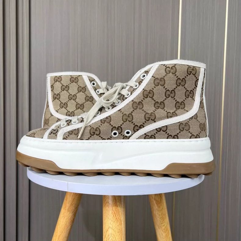 Gucci Gucci HighTop Platform Sneakers with Logo Print-2506 Size US 6 / IT 36 - 3 Thumbnail