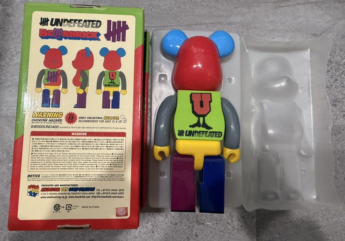 Medicom Toy MEDICOM TOY X UNDEFEATED 400% BEARBRICK MULTICOLOR Size ONE SIZE - 3 Thumbnail