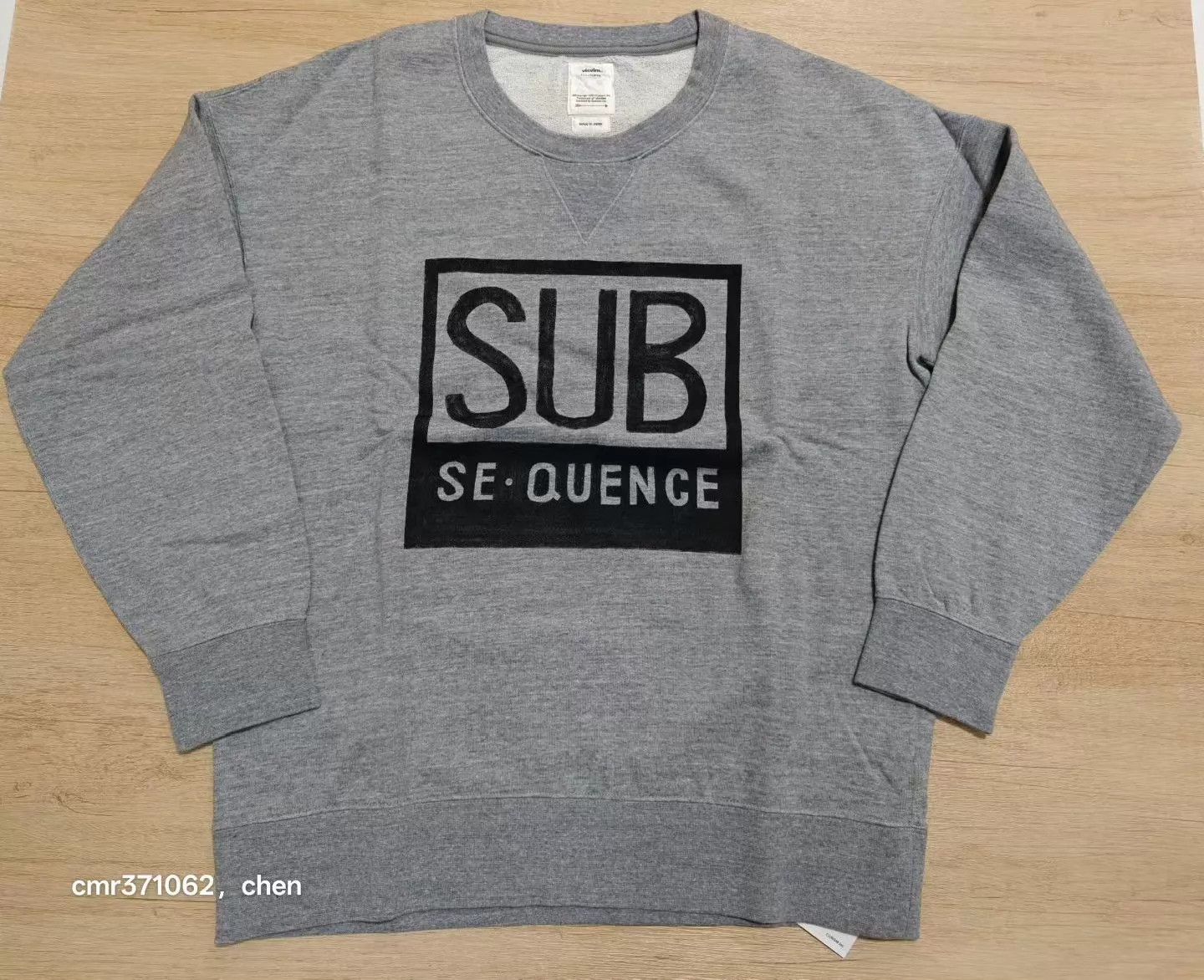 Visvim VISVIM JUMBO SWEAT CREW L/S (SUB) white3-4,grey1-5 Size US L / EU 52-54 / 3 - 1 Thumbnail