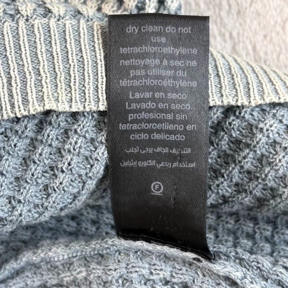 John Varvatos John Varvatos USA Argento Waffle Knit Hoodie Men XL Grey Long Sleeve Pullover Size US XL / EU 56 / 4 - 8 Thumbnail