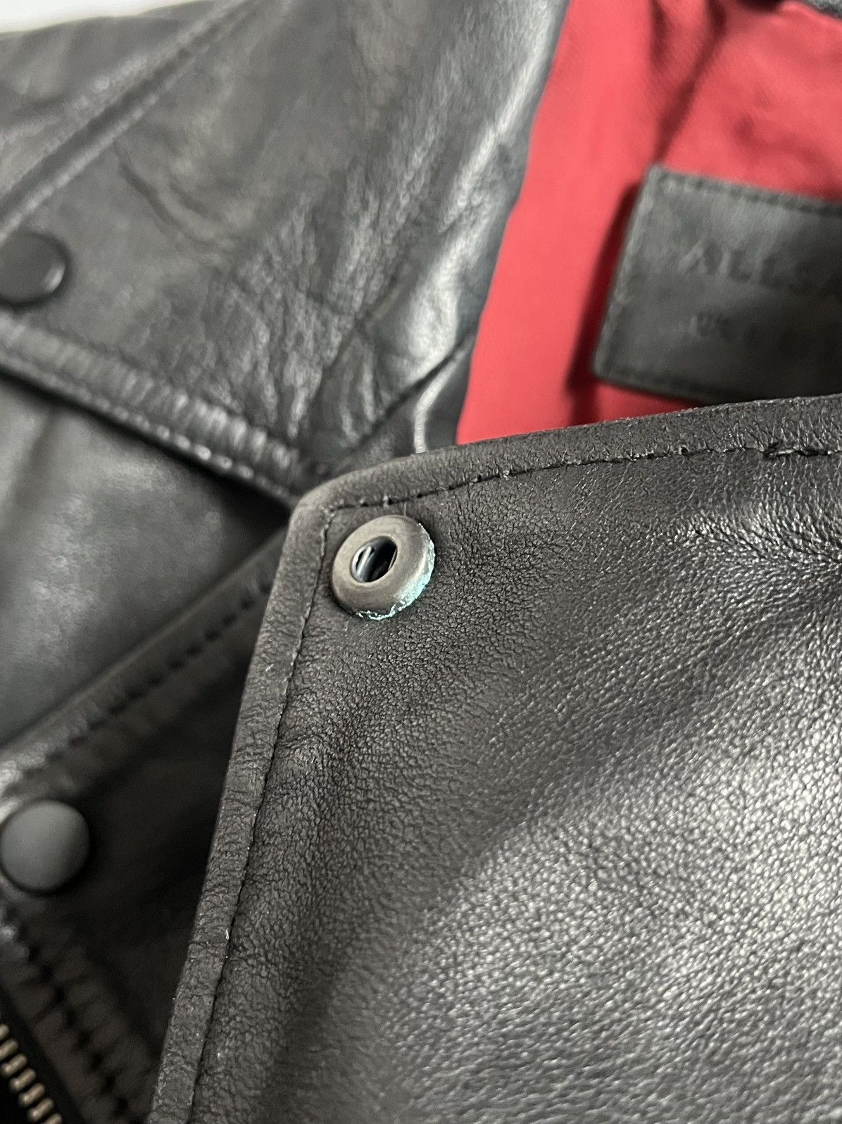 Allsaints AllSaints Women Lamb Leather Black Biker Jacket Size XS / US 0-2 / IT 36-38 - 17 Thumbnail