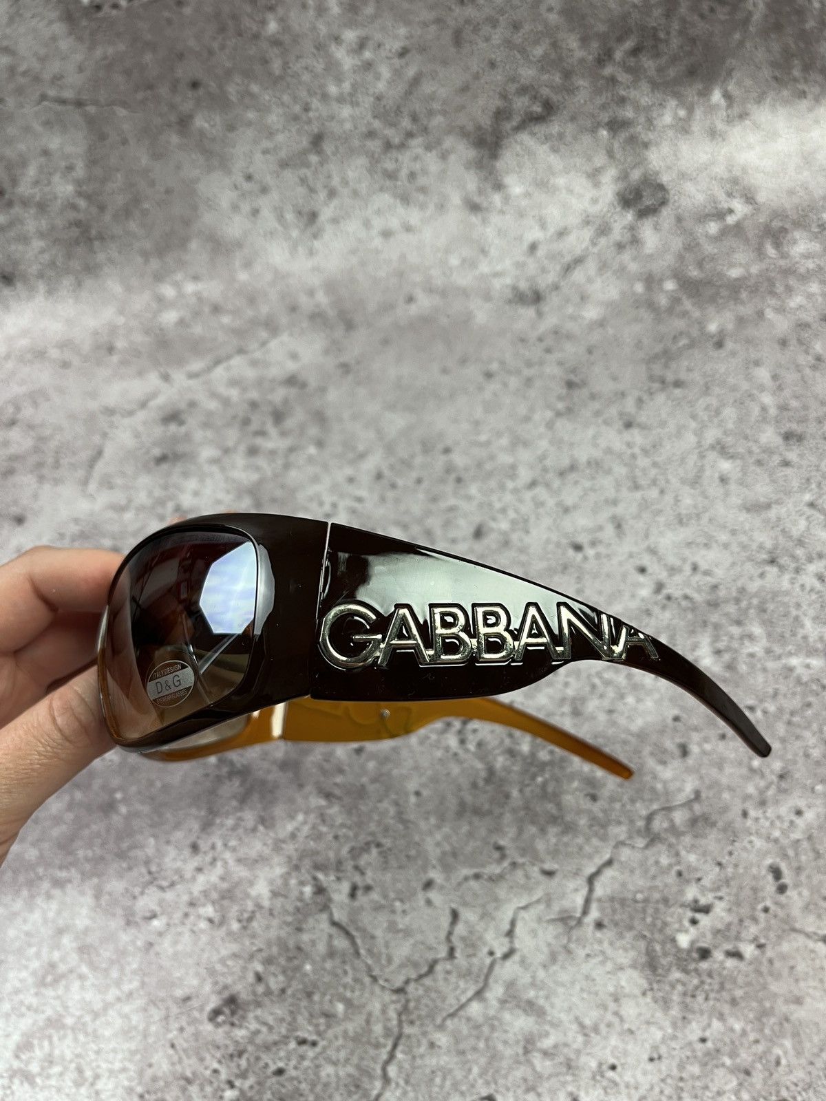Dolce & Gabbana Vintage D&G 🇮🇹 Shield Sunglasses Brown Gradient Y2K UV400 Size ONE SIZE - 7 Thumbnail