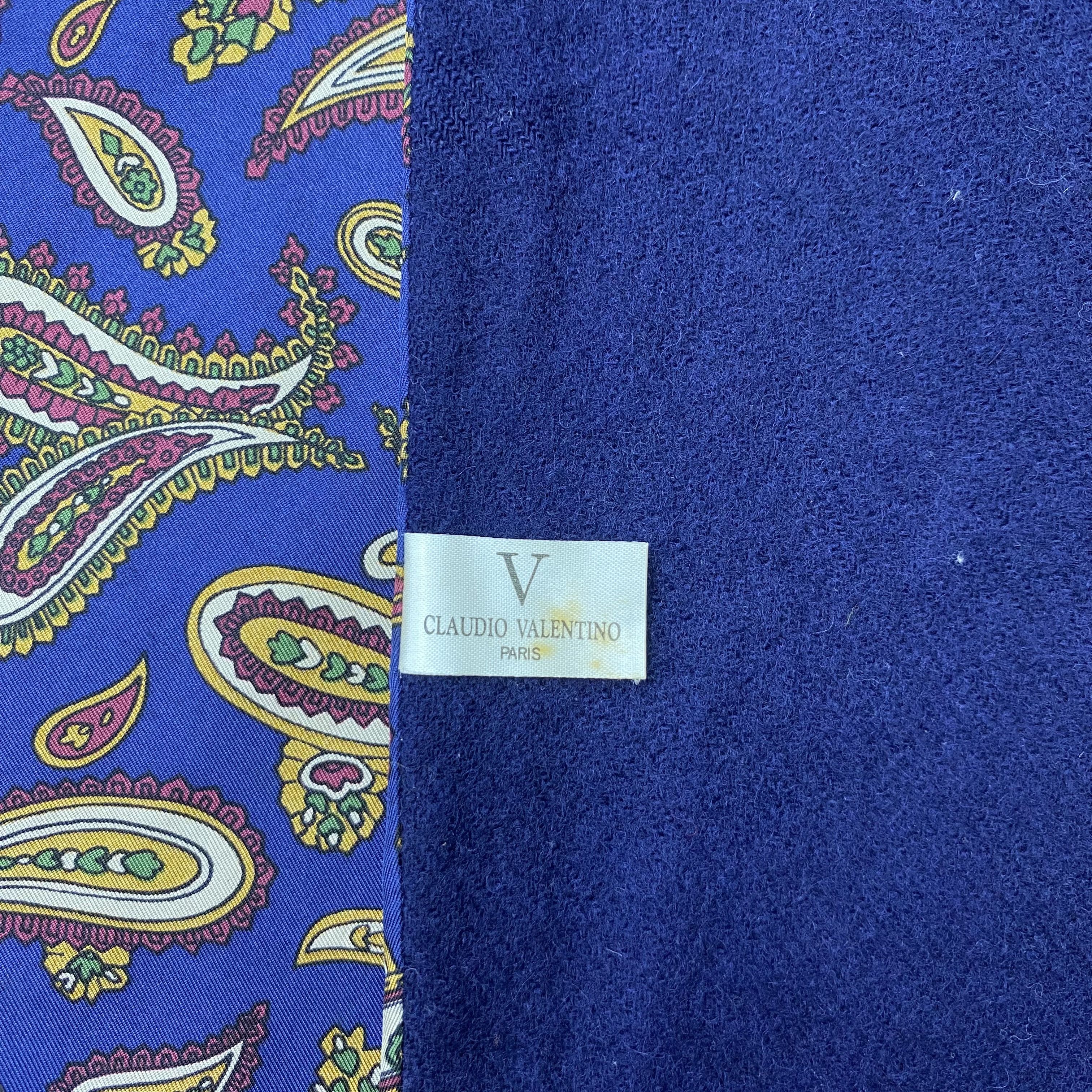 Designer × Vintage Vintage 90s Claudio Valentino Silk Wool Scarf Muffler SSC355 Size ONE SIZE - 5 Thumbnail