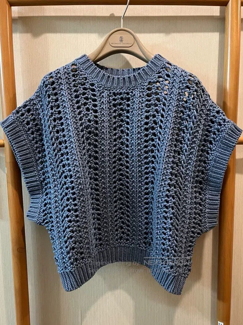 Brunello Cucinelli Brunello Cucinelli Knitted Openwork Top Size XS / US 0-2 / IT 36-38 - 1 Thumbnail