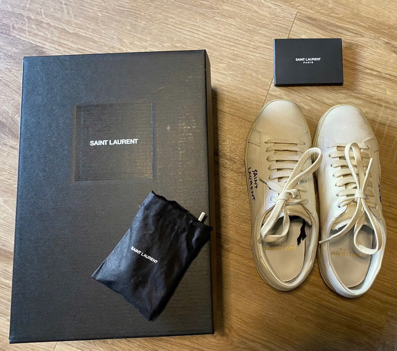 Saint Laurent Paris Saint Laurent Logo sneakers canvas Size US 5 / IT 35 - 10 Thumbnail