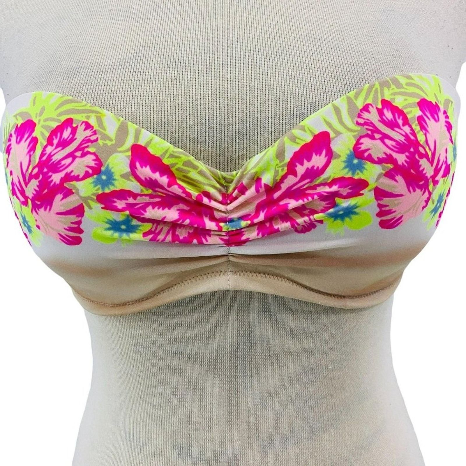 Victoria's Secret Victoria's Secret Strapless Bikini Bright Tropical Floral34C Size ONE SIZE - 1 Thumbnail