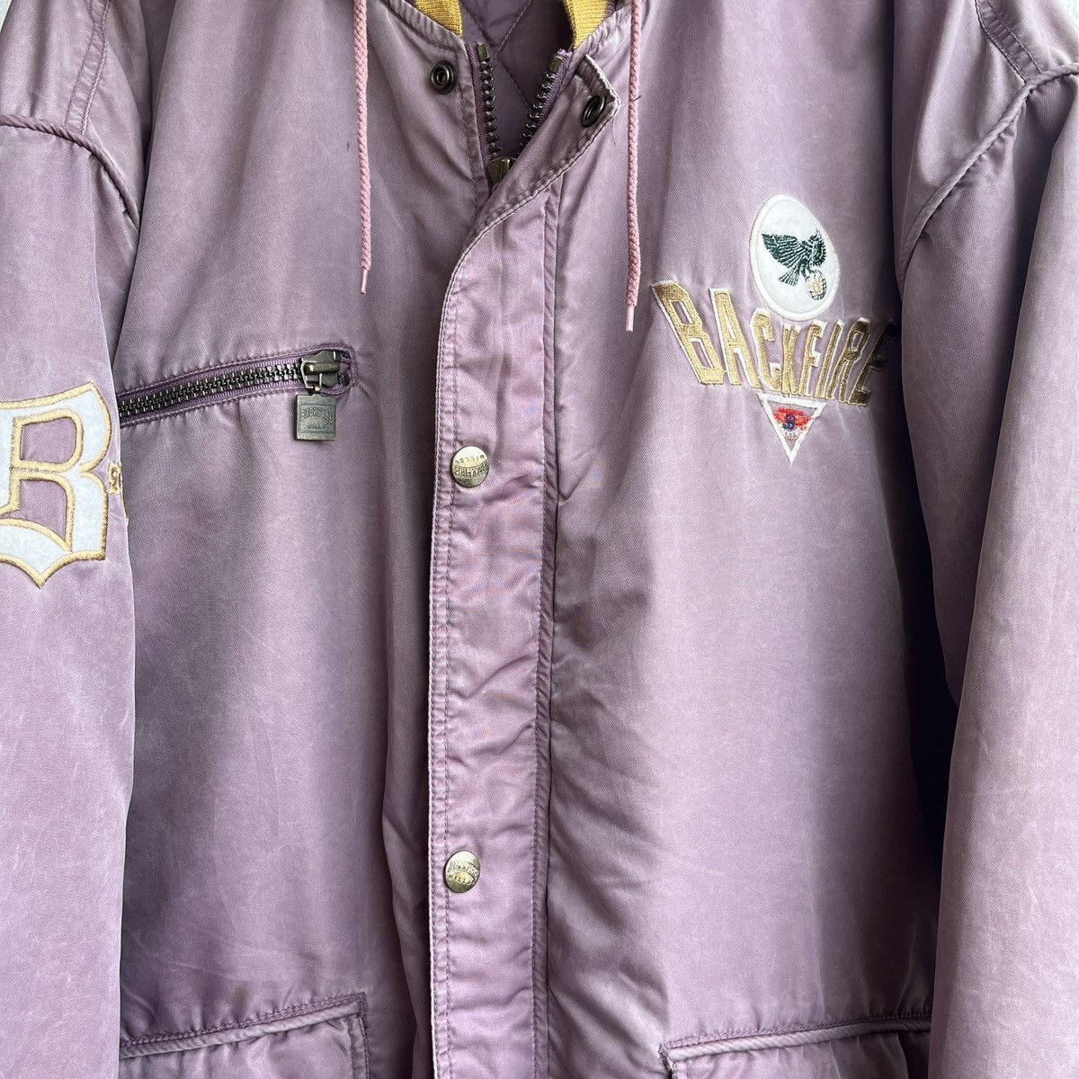 Vintage VINTAGE BACKFIRE MILLS AMERICAN LEAGUE BLUE BOWL JACKET Size US L / EU 52-54 / 3 - 9 Thumbnail