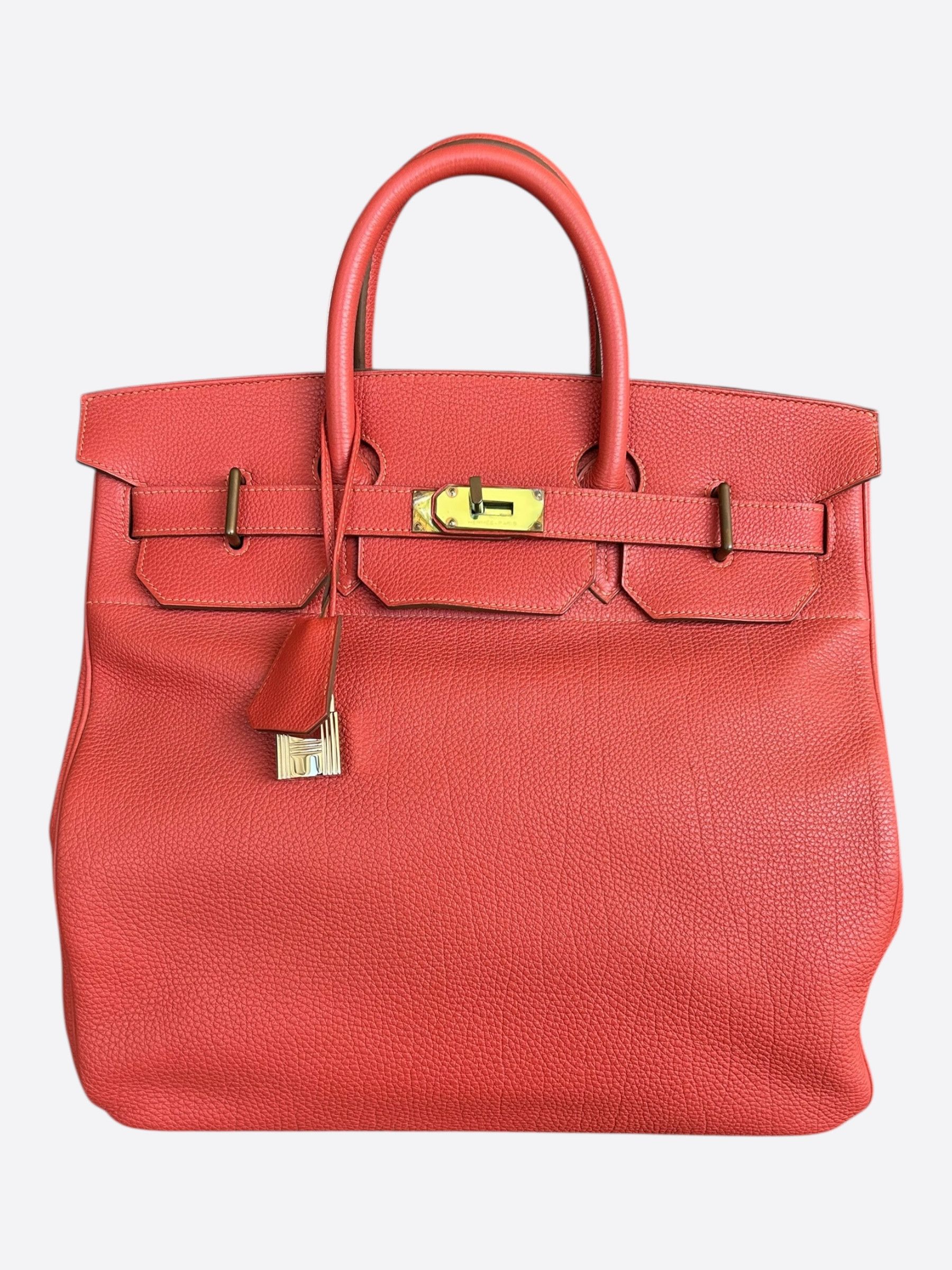 Hermes Hermes Red Togo & Gold Hardware HAC Birkin 40 Size ONE SIZE - 1 Thumbnail