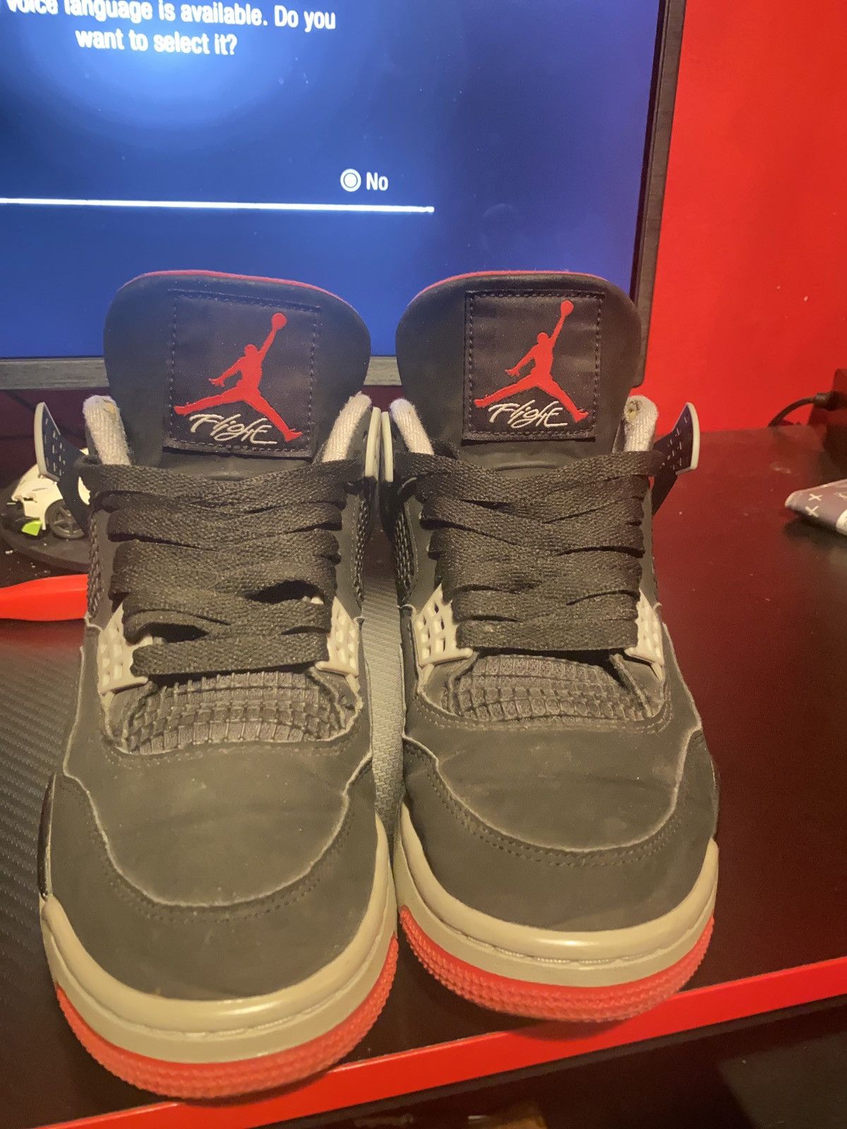 Jordan Brand × Nike Jordan 4 retro bred 2019 Size US 7.5 / EU 40-41 - 1 Thumbnail