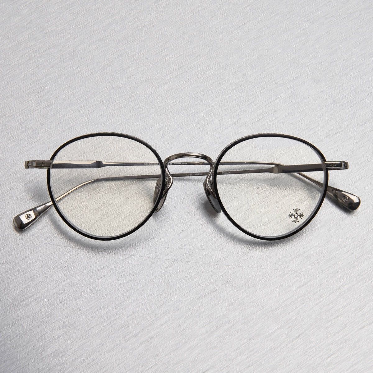 Chrome Hearts CHROME HEARTS THICK MATTE BLACK/SHINY SILVER GLASSES Size ONE SIZE - 8 Thumbnail