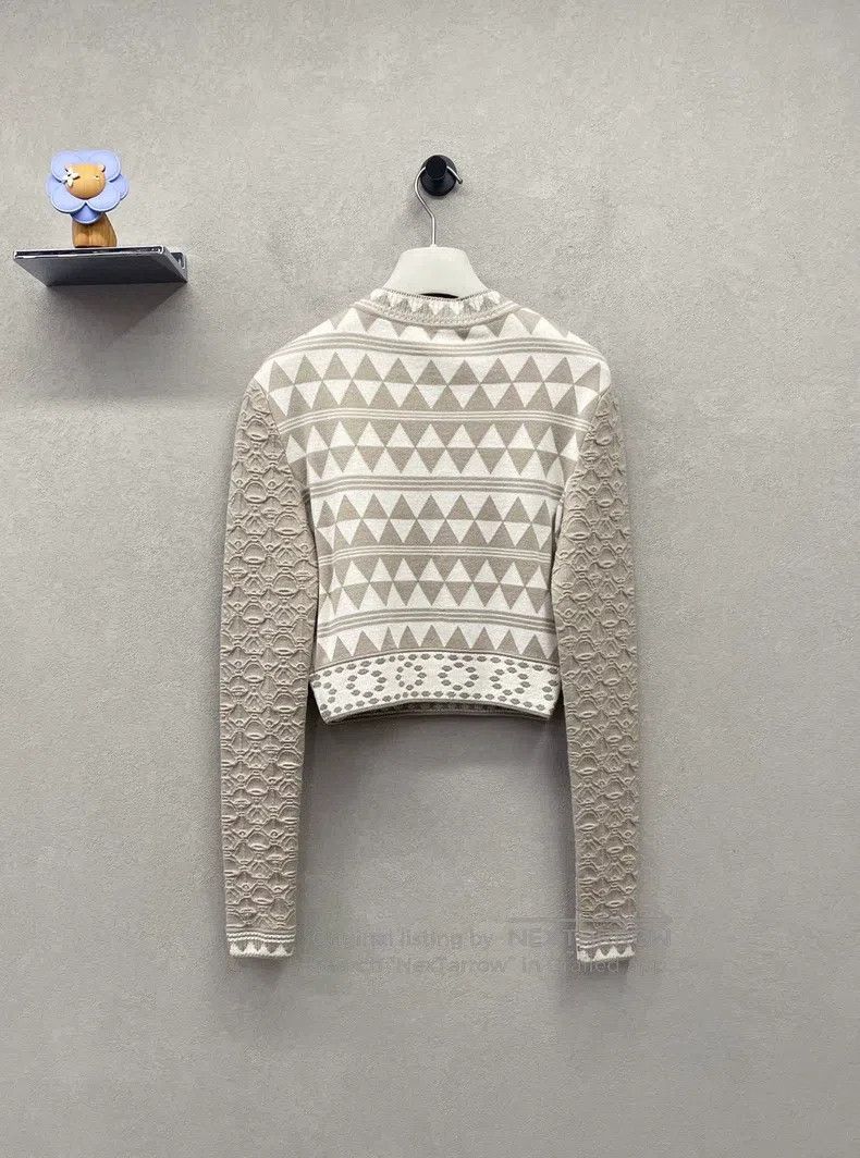 Hermes Hermes Off-white geometric pattern jacquard sweater Size XS / US 0-2 / IT 36-38 - 2 Thumbnail
