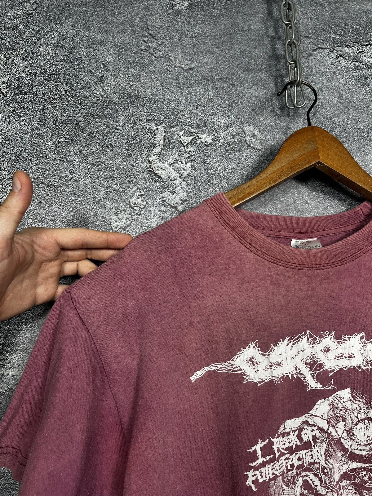 Band Tees Vintage 90s Carcass Reek of Putrefaction Band Rock T-shirt Size US XL / EU 56 / 4 - 6 Thumbnail