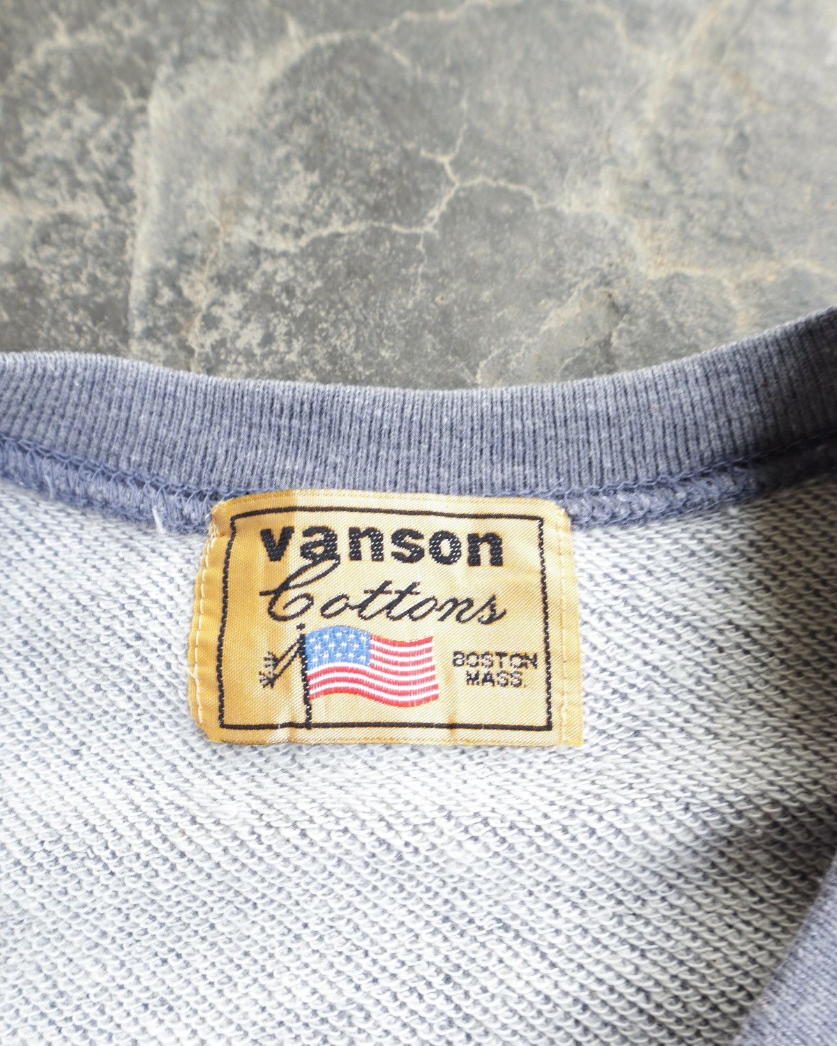 Vanson Leathers Modern Vanson Leather Japanese Archive Star Grey Crewneck Size US L / EU 52-54 / 3 - 5 Thumbnail