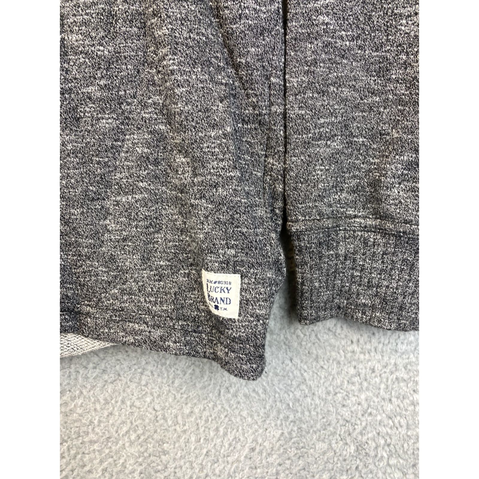 Lucky Brand Lucky Brand Sweater Adult XL Gray Pullover Fleece Casual Button Mens /76-30 Size US XL / EU 56 / 4 - 2 Thumbnail