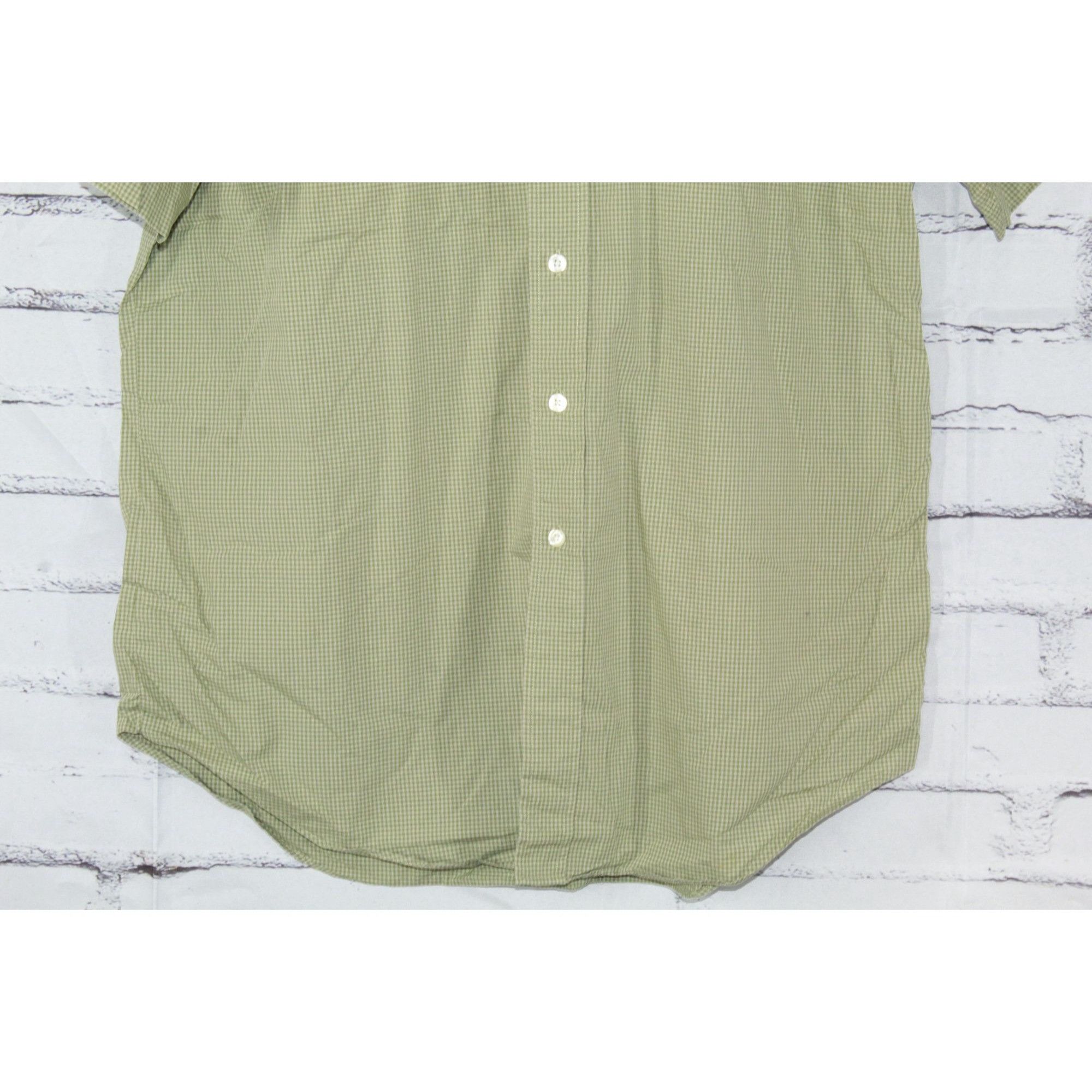 L.L. Bean LL Bean Shirt Mens Green Gingham Short Sleeve Button Up Dres Size US XL / EU 56 / 4 - 4 Thumbnail