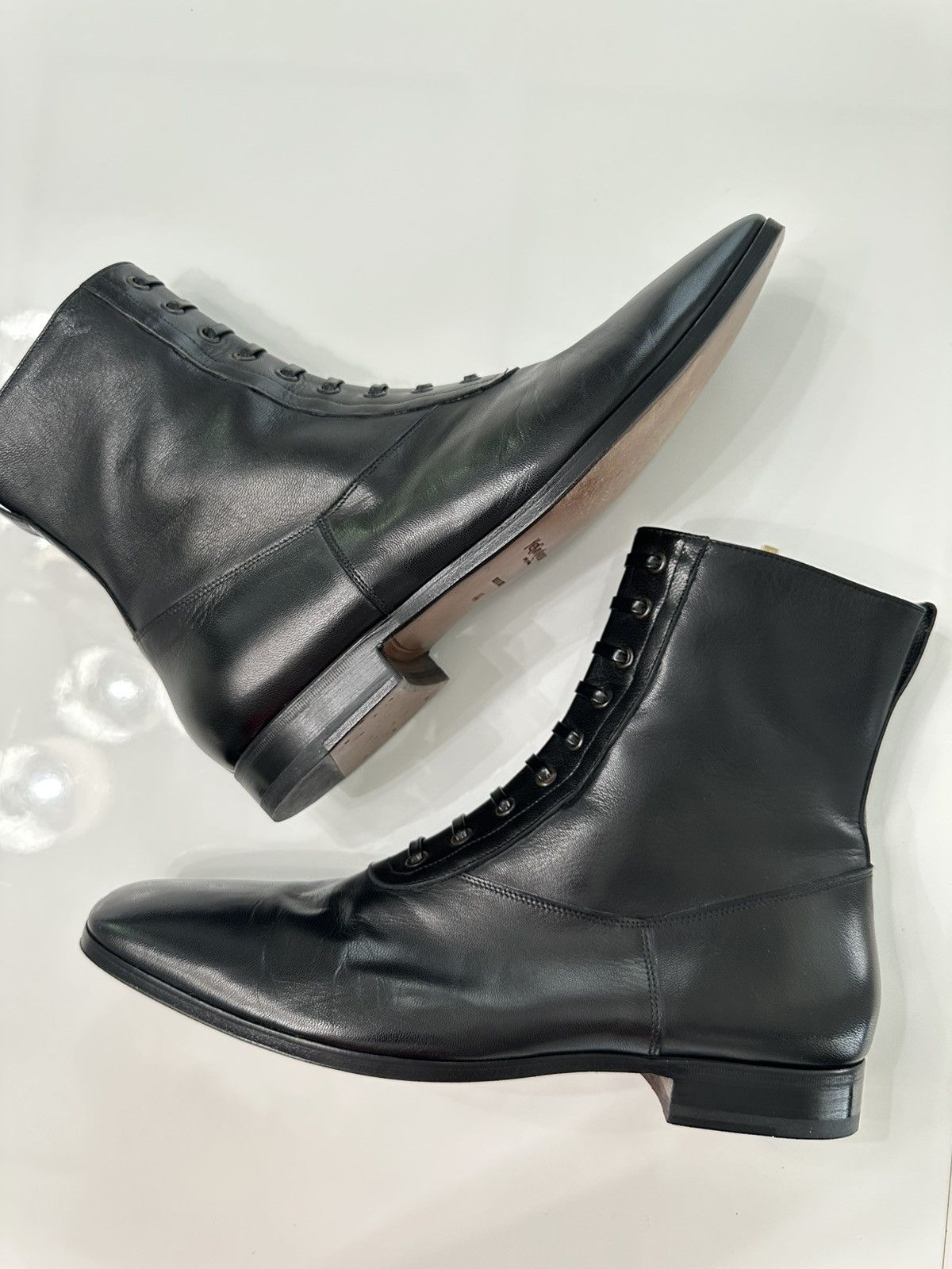 Yves Saint Laurent Yves Saint Laurent Men's Leather Booties Size US 11 / EU 44 - 2 Thumbnail