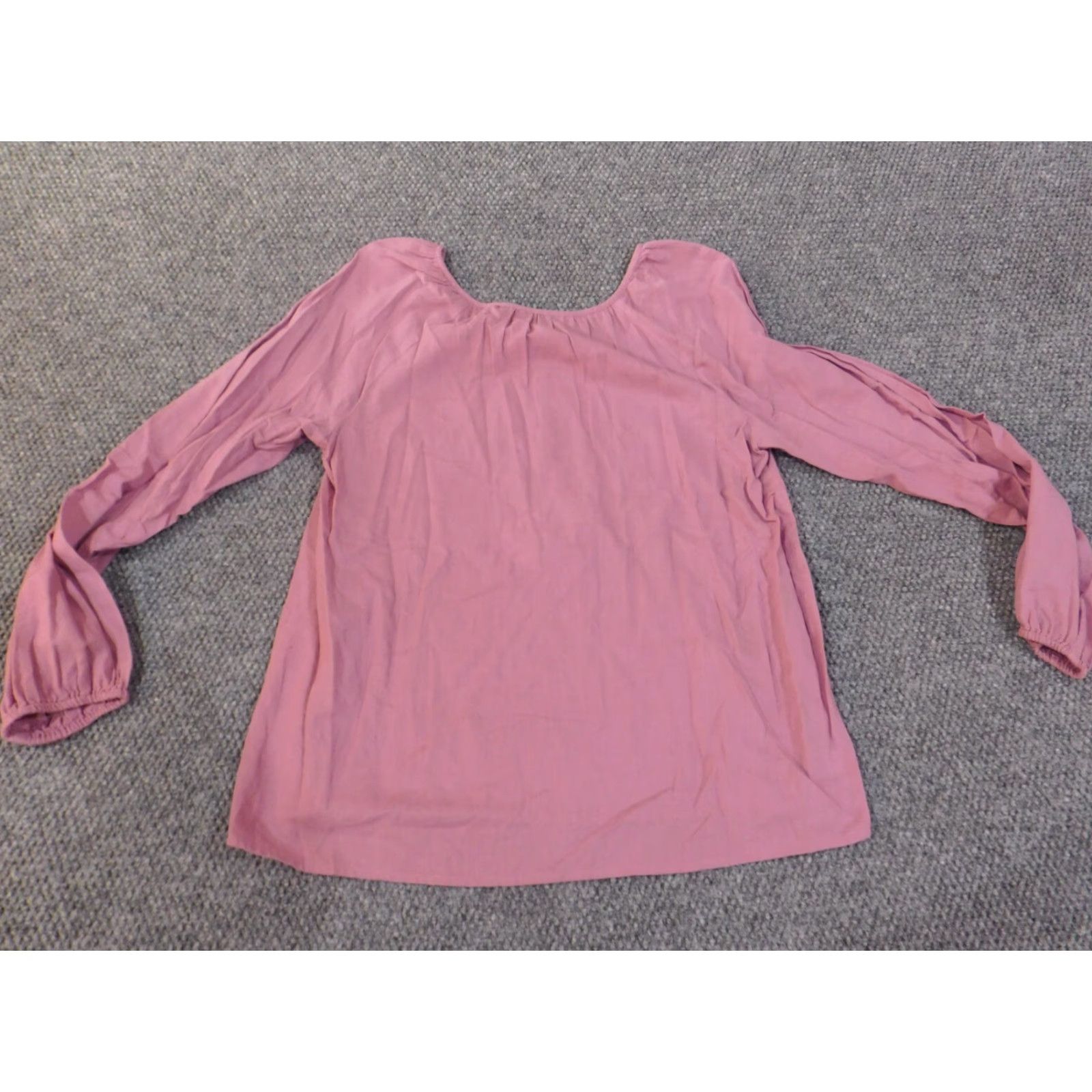Ann Taylor Loft Ann Taylor Loft Purple Pullover Blouse Knit Polyester Henley Long Sleeve Women L Casual Basic Stretch Shirts Shirt Size L / US 10 / IT 46 - 6 Thumbnail