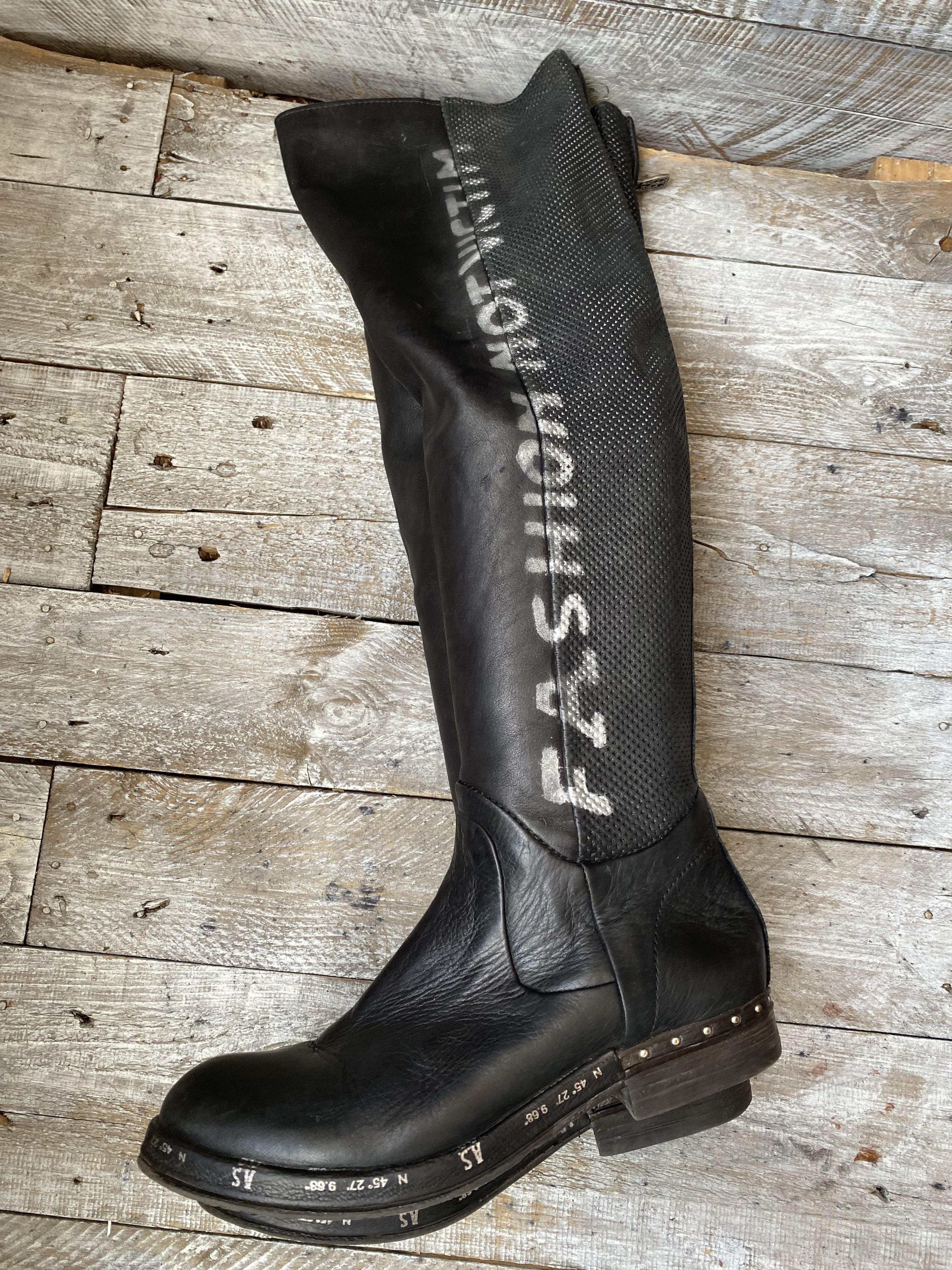 A.S.98 A.S.98 knee high grunge leather boots sz 37 Size US 6.5 / IT 36.5 - 1 Thumbnail