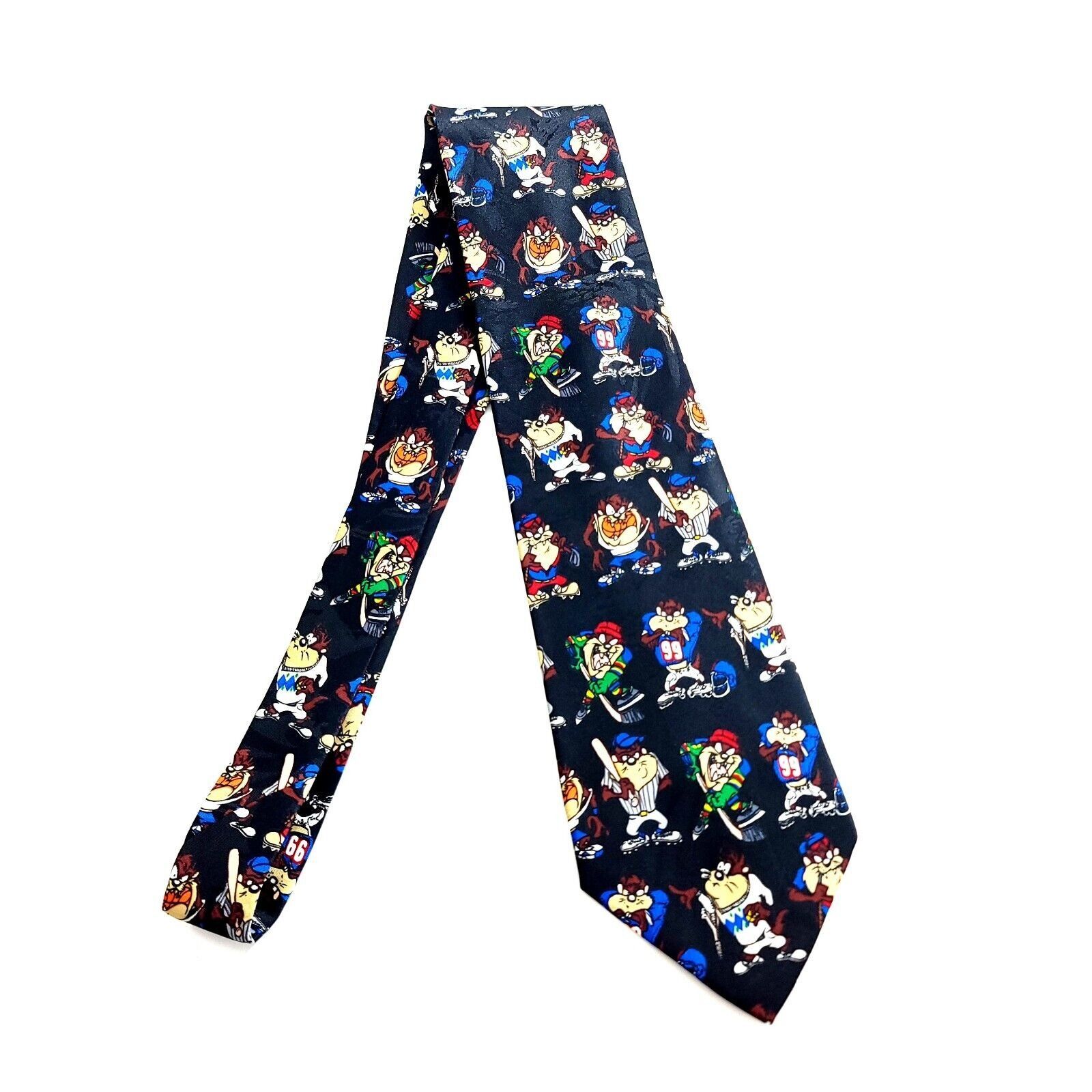 Warner Bros Looney Tunes Black Tasmanian Devil Sports Print Polyester Wi Size ONE SIZE - 6 Thumbnail