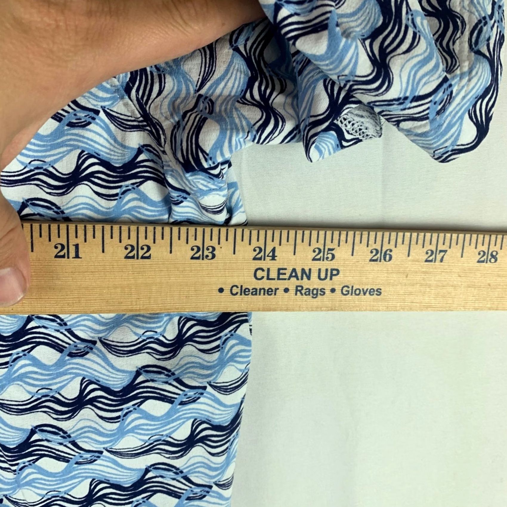 Vintage IBKUL Shirt Mens XL Blue Polo Wave Print UPF Performance Short Sleeve Size US XL / EU 56 / 4 - 5 Thumbnail