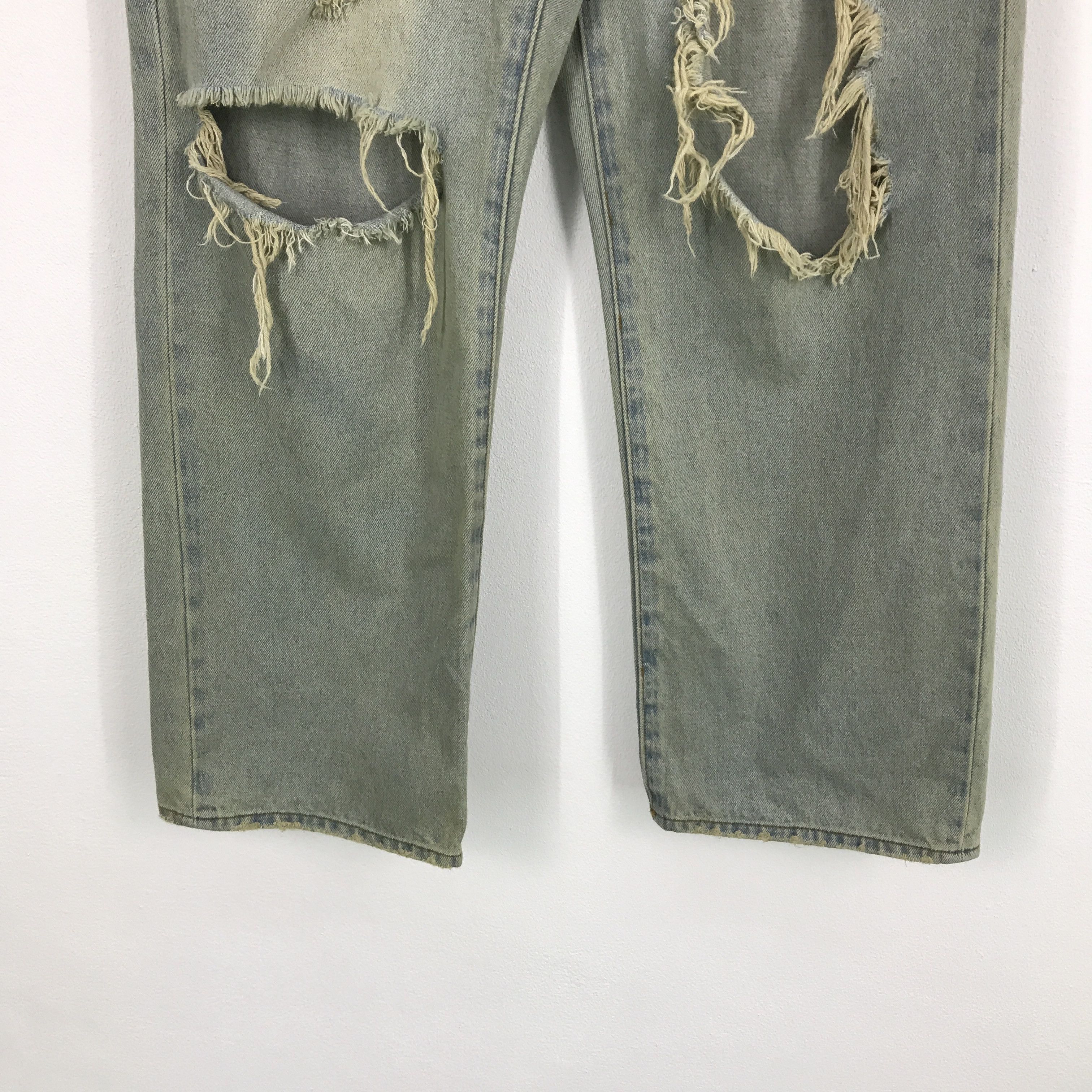 Japanese Brand Japan fashion style the standard distressed Baggy jean Size US 29 - 4 Thumbnail