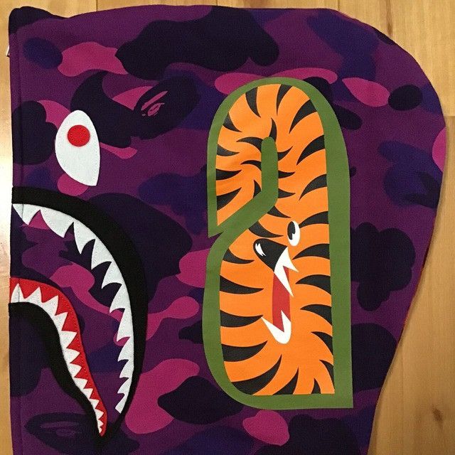 Bape BAPE Shark full zip hoodie crazy camo a bathing ape Size US L / EU 52-54 / 3 - 5 Thumbnail