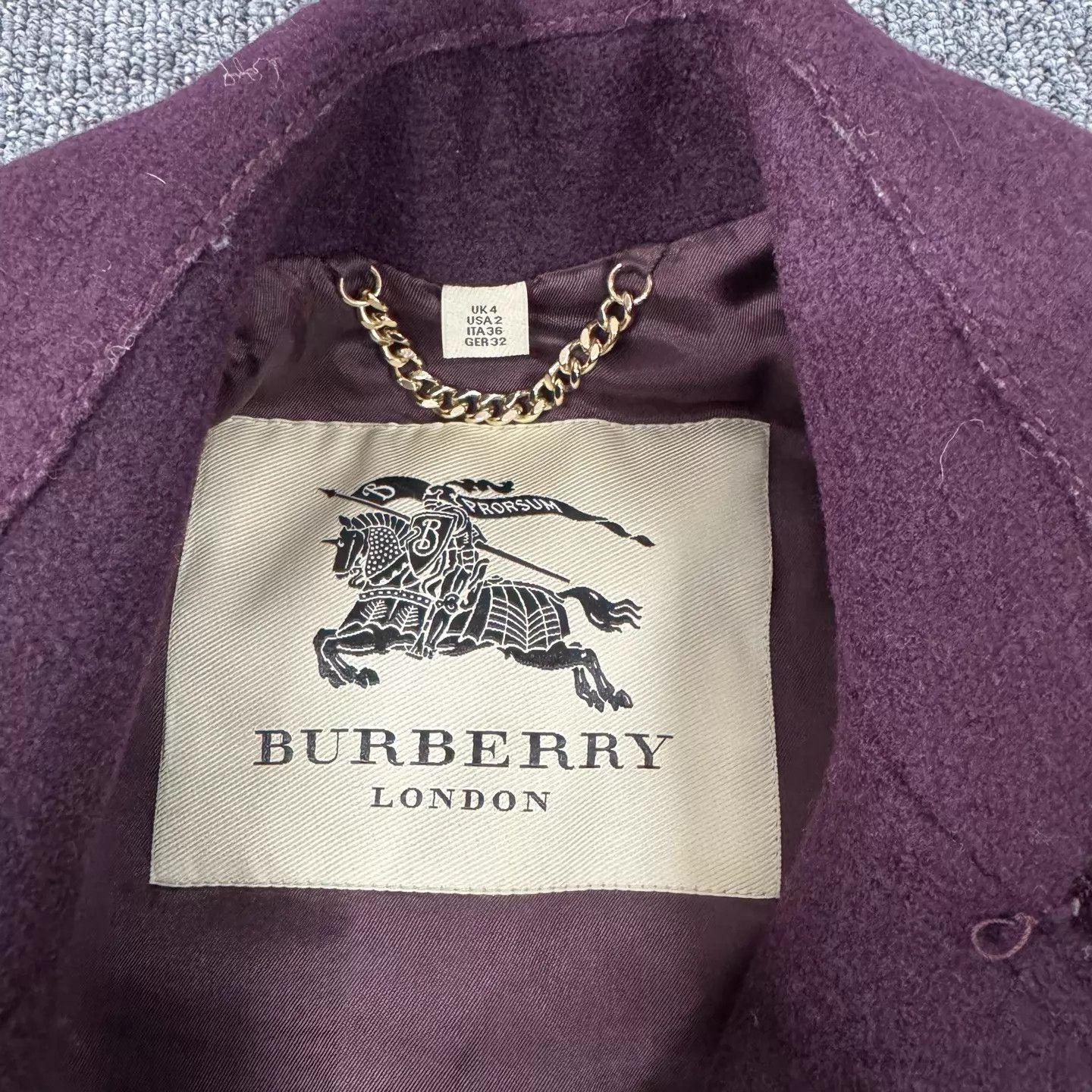 Burberry Burberry DB Belted Wine Red Trench Coat UK4 99New Size XS / US 0-2 / IT 36-38 - 5 Thumbnail