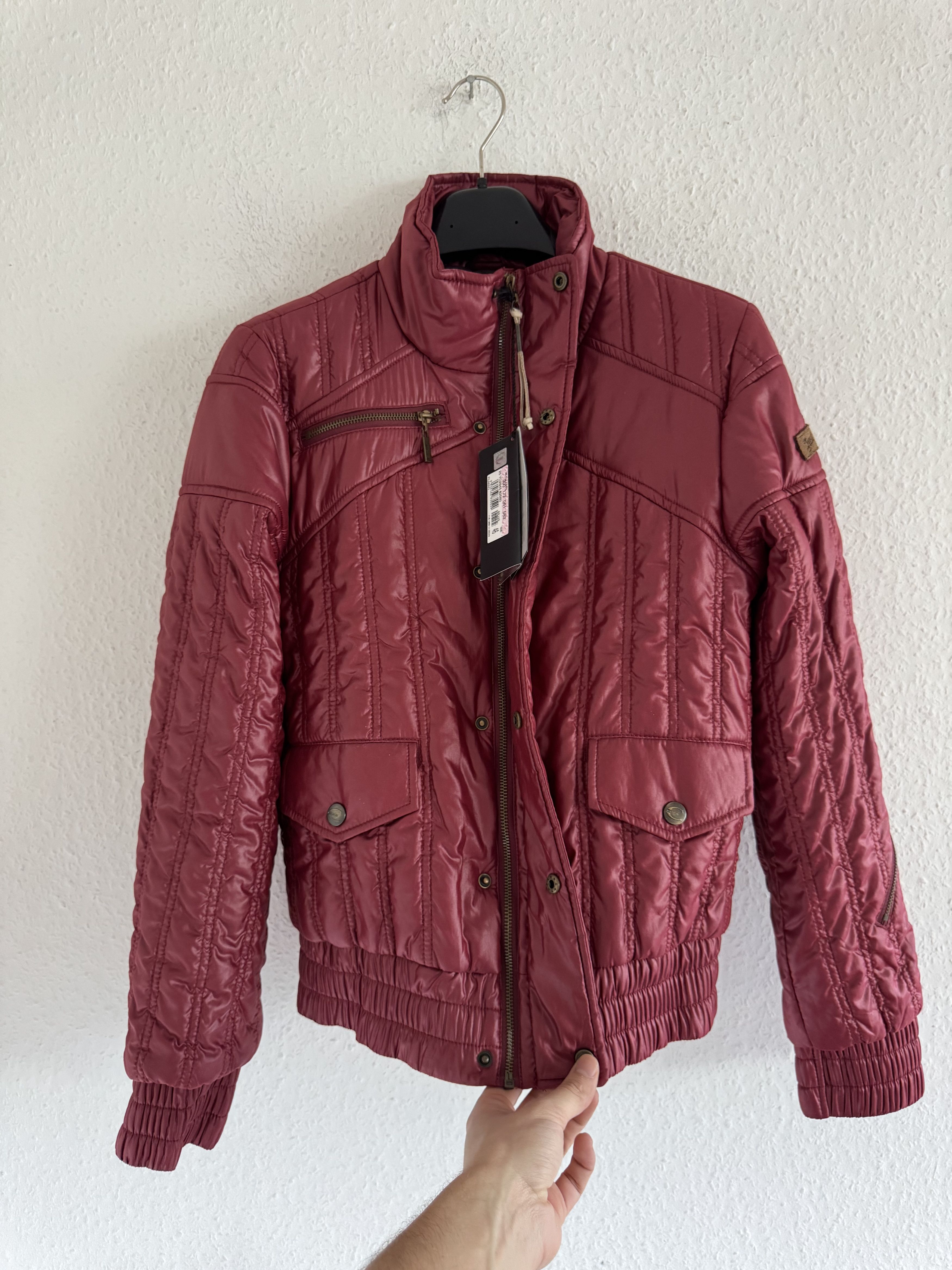 Just Cavalli Glossy Red Down Style Puffer Jacket Size US S / EU 44-46 / 1 - 2 Thumbnail