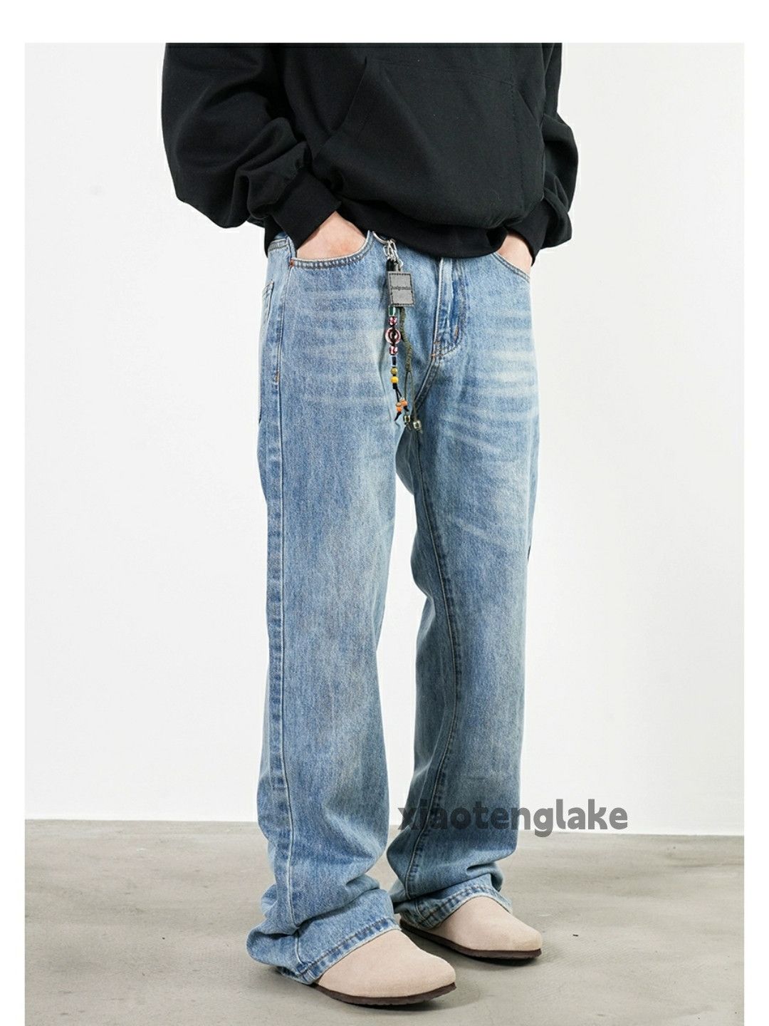 Jean × Vintage washed faded cleanfit skate hiphop yuppie flared jeans Size US 34 / EU 50 - 4 Thumbnail
