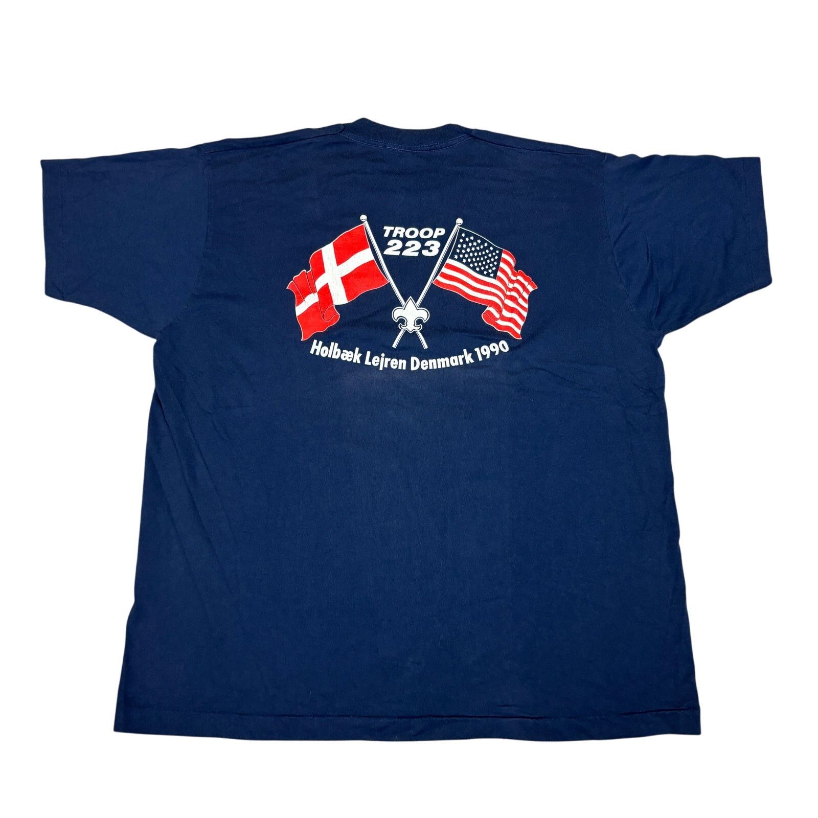 Vintage 1990 Danish National Jamboree Troop 223 Shirt 2XL