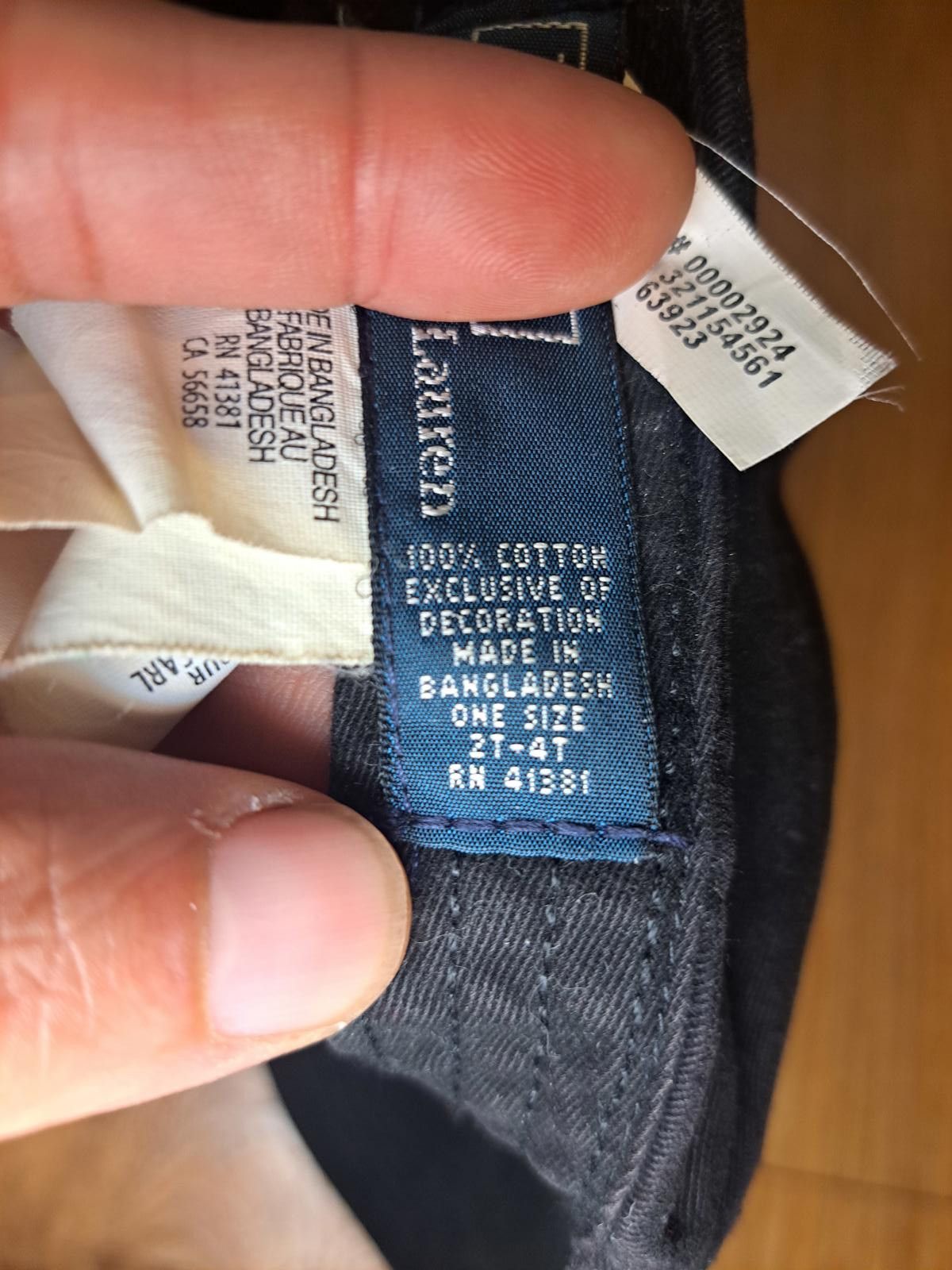 Polo Ralph Lauren VINTAGE Polo Ralph Lauren Hat Black Cotton Adjustable 2T-4T Size ONE SIZE - 4 Thumbnail