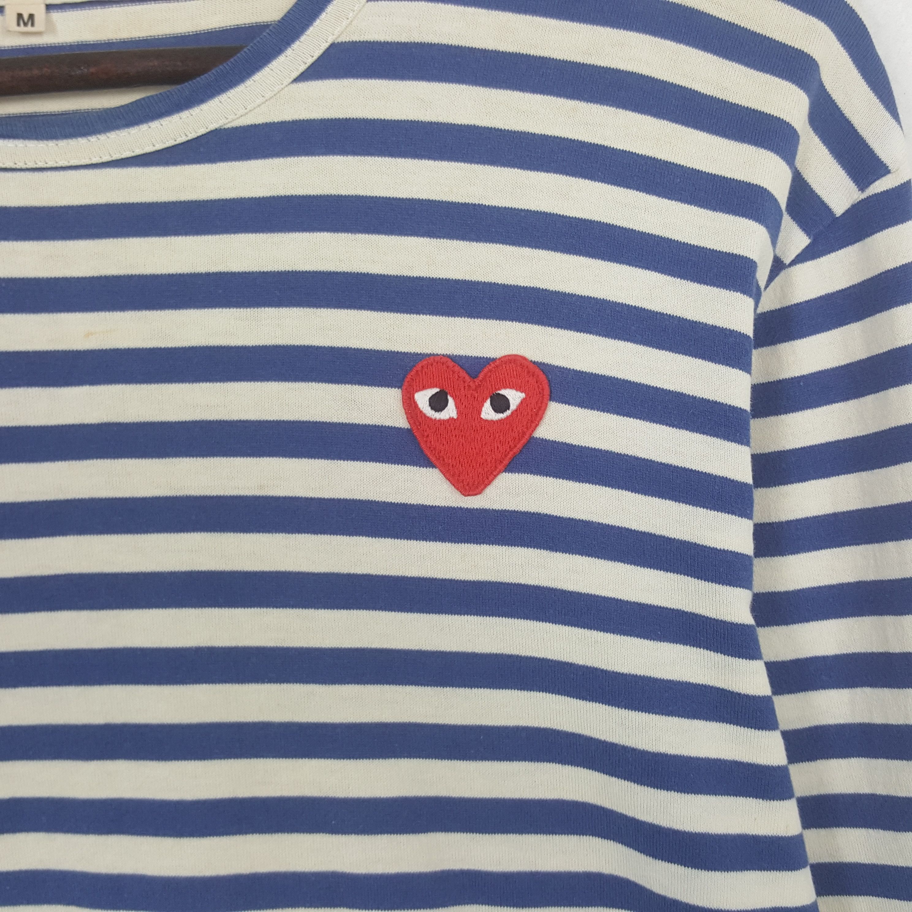 Comme des Garcons PLAY Vintage Comme des Garcons PLAY Striped Tshirt Size US M / EU 48-50 / 2 - 2 Thumbnail