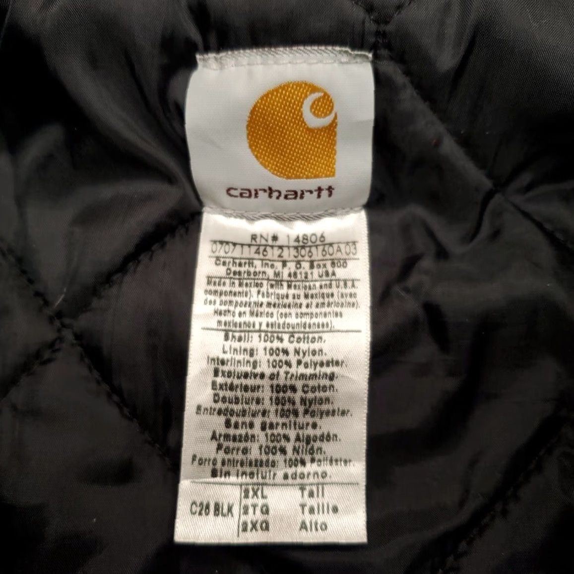 Carhartt VTG Carhartt Jacket Men 2XL Black Arctic Quilt Lined Work Coat Chore Barn Canvas Cotton ZIP Pockets Outdoor 90s Mens Size US XXL / EU 58 / 5 - 6 Thumbnail