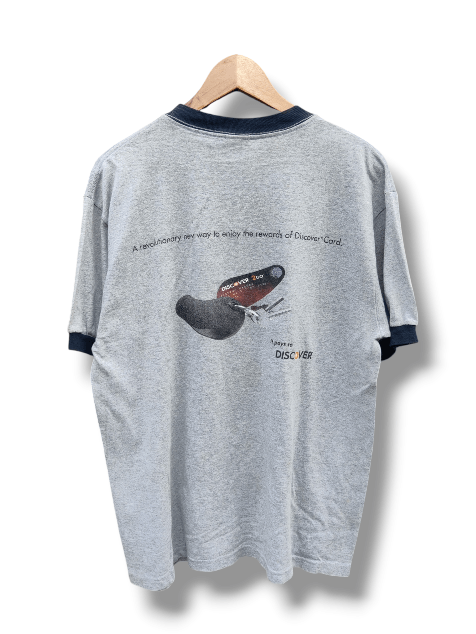 Vintage Vintage Discover 2Go Credit Card Promo Ringer Shirt Size US M / EU 48-50 / 2 - 1 Thumbnail