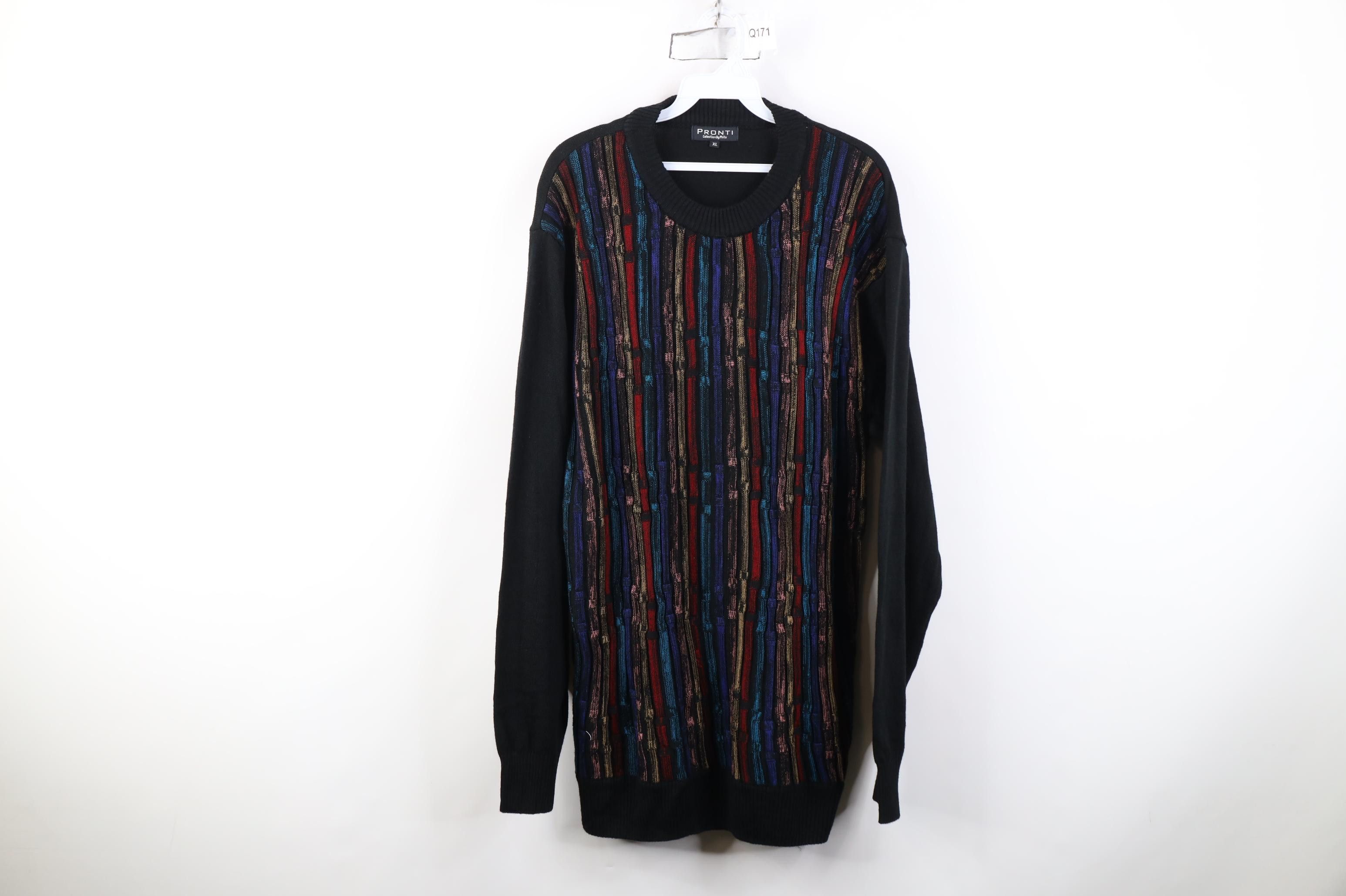Vintage Vintage 90s Coogi Style Rainbow Knit Crewneck Sweater Size US XL / EU 56 / 4 - 1 Thumbnail