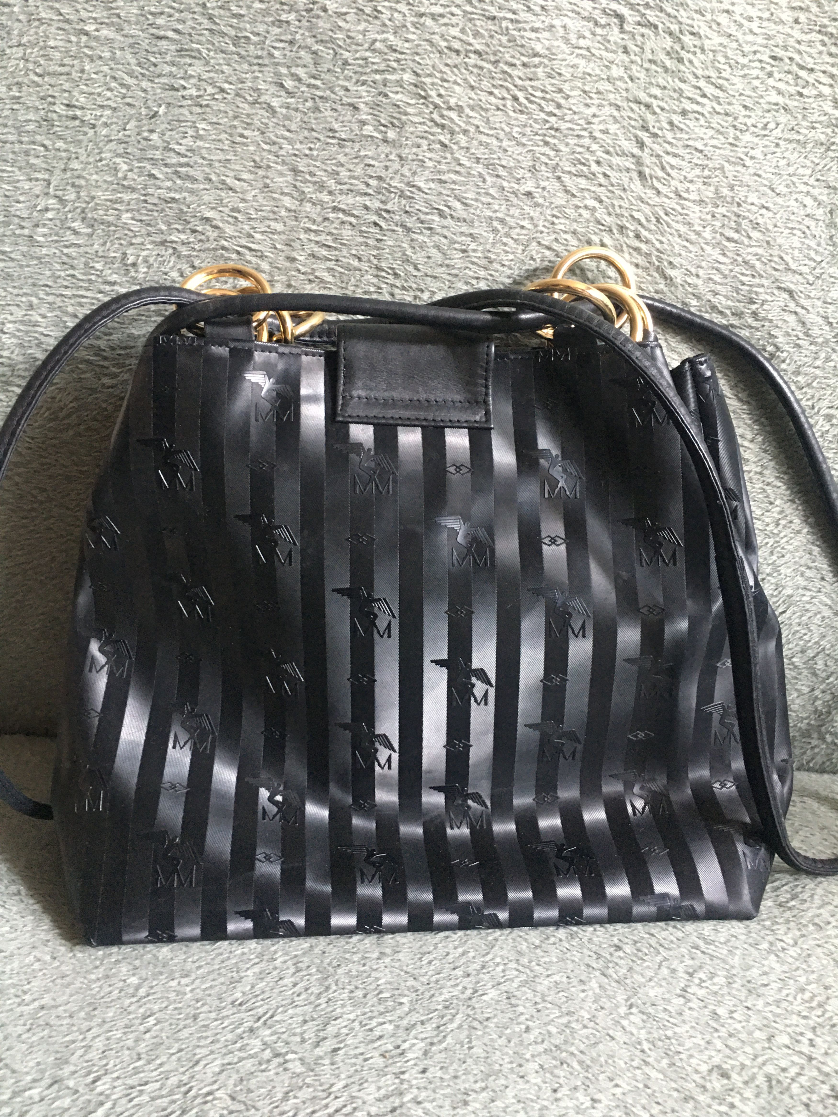 Maison Mollerus Maison Mollerus MM Leather Black Monogram ShoulderBag Size ONE SIZE - 3 Thumbnail