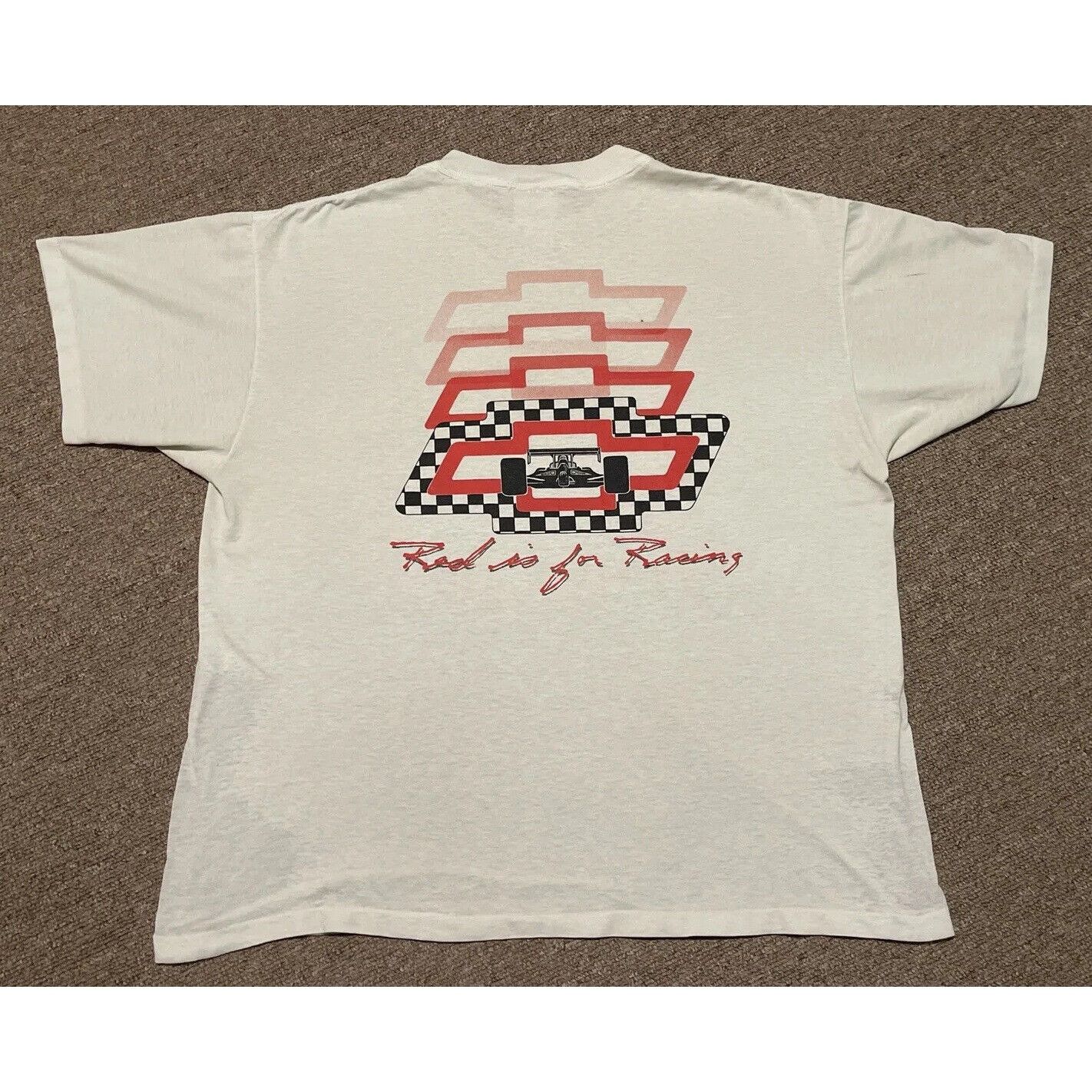 Delta Vintage 80's XL Chevy Indianapolis INDY Raceway Nascar Singl Size US XL / EU 56 / 4 - 2 Thumbnail