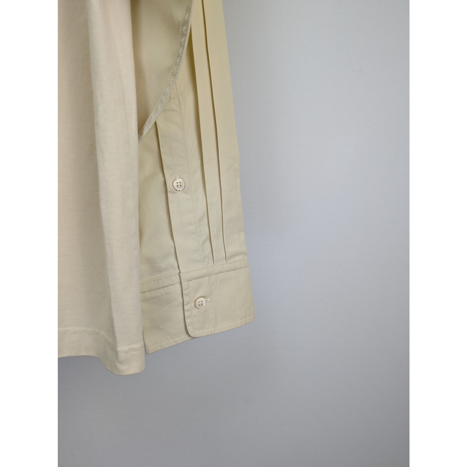 Balenciaga o1rshd1 BAL Back Hem Vintage Jersey Sweatshirt in Beige Size US M / EU 48-50 / 2 - 6 Thumbnail