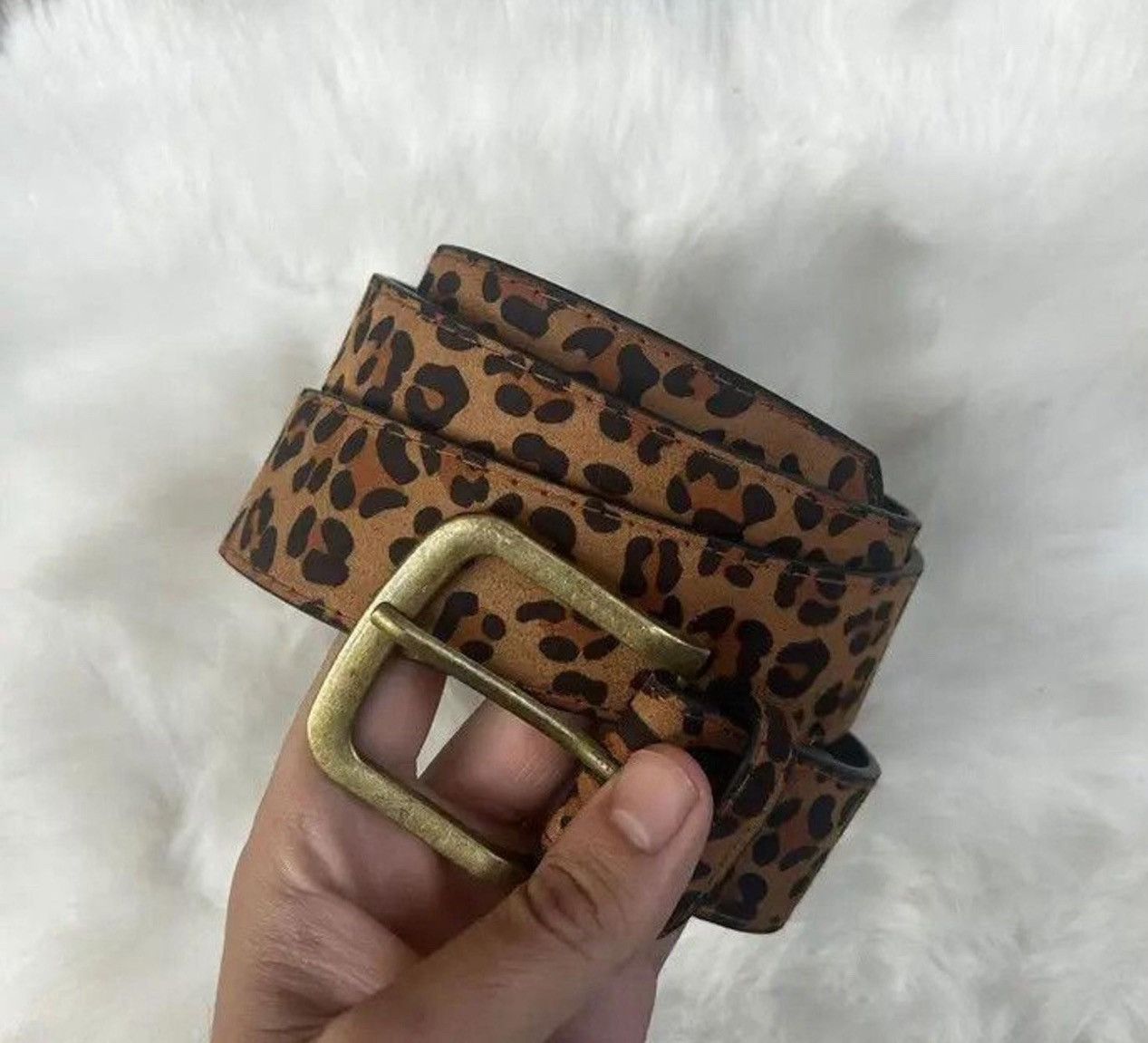 Japanese Brand y2k 2000's Leopard Cheetah Print Belt Size ONE SIZE - 2 Thumbnail