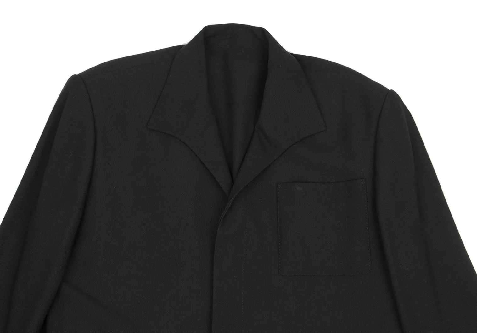 Jean Paul Gaultier Wool Lapel Design Fly Front Jacket in Black Size 48 Size US M / EU 48-50 / 2 - 2 Thumbnail