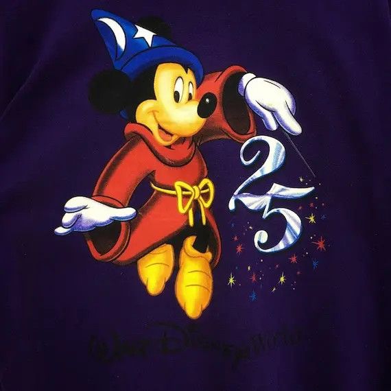 Mickey Mouse × Vintage Vtg MICKEY MOUSE Wizard Sweatshirt Disney Theme Park Size US M / EU 48-50 / 2 - 3 Thumbnail